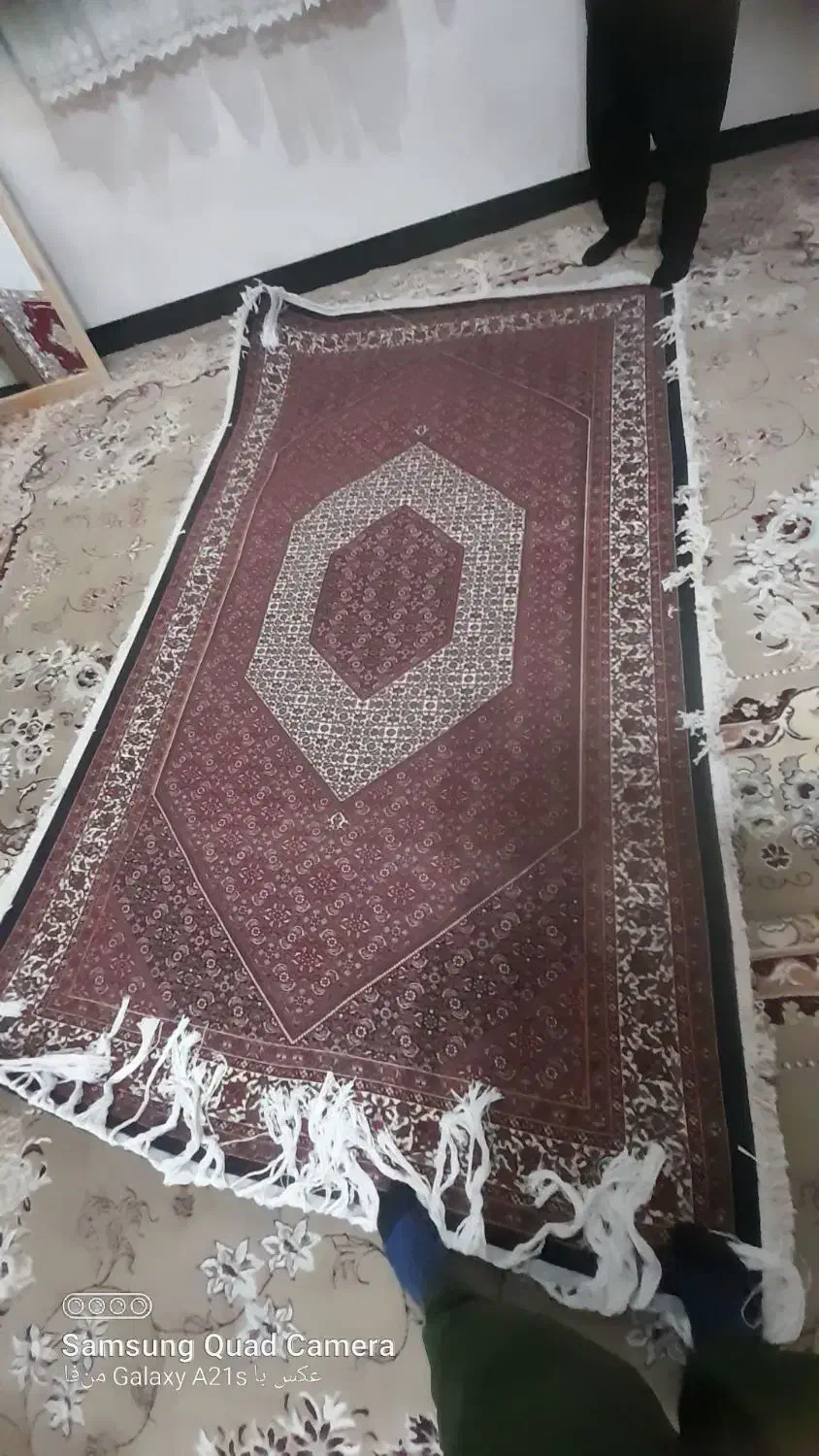 فرش دستبافت بیجار ریز بافت|فرش|احمدآبادمستوفی, |دیوار