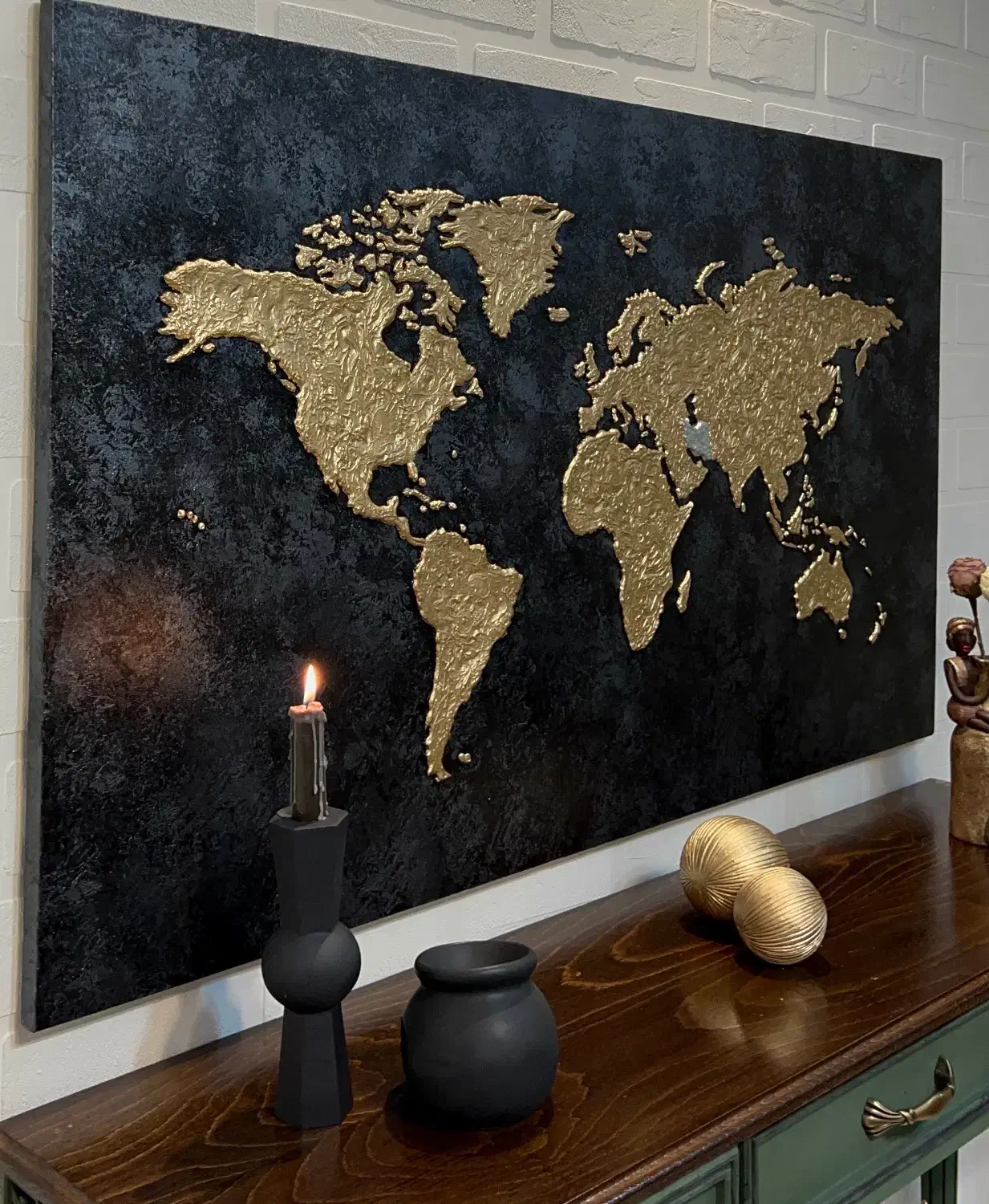 تابلوی جهان برجسته با ایران برجسته‌ی مجزا|تابلو، نقاشی، عکس|تهران, شهرک غرب|دیوار