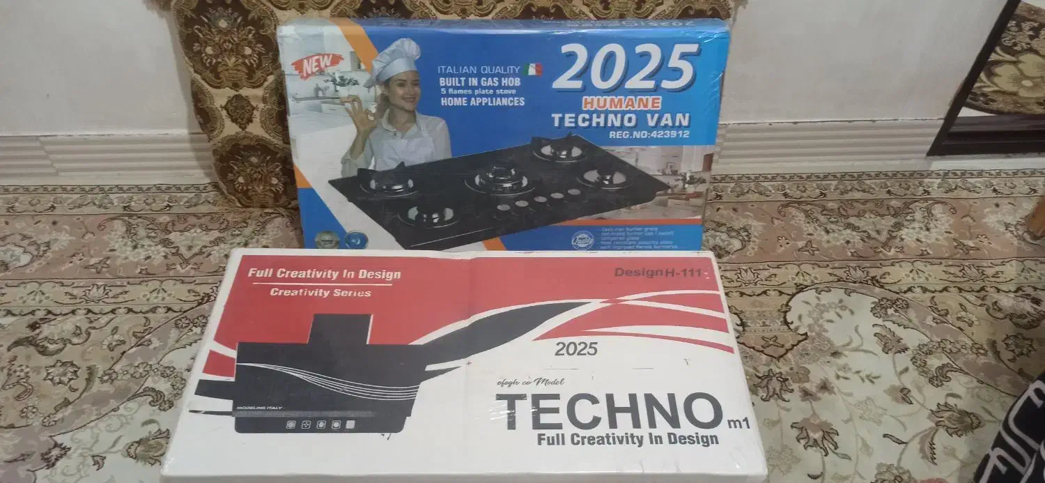 هود و گاز پنج شعله تکنو|اجاق گاز و لوازم برقی پخت‌وپز|ربط, |دیوار