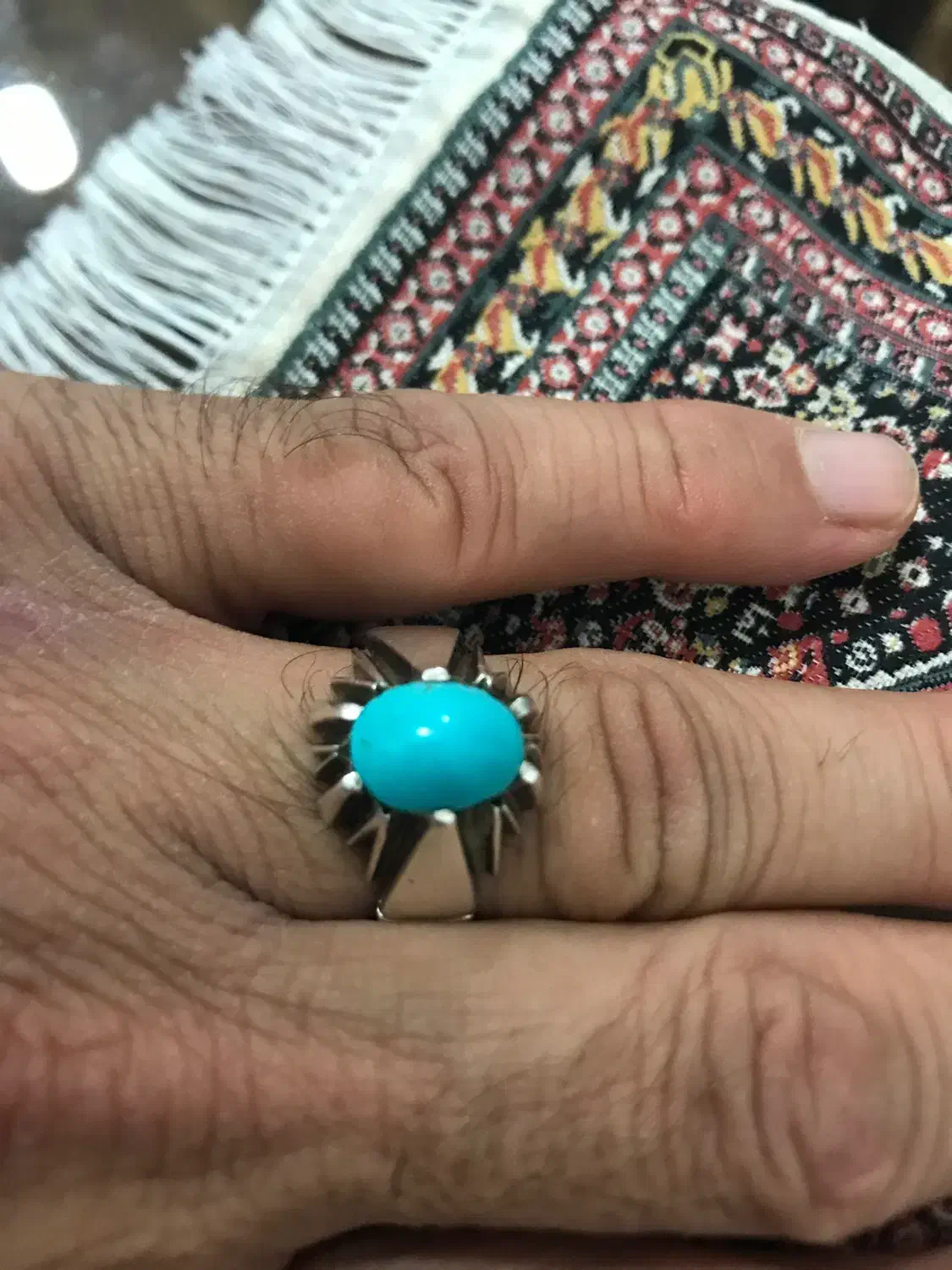 انگشتر فیروزه نیشاپور عجمی اصل (کهنه)|جواهرات|خرم‌آباد, |دیوار