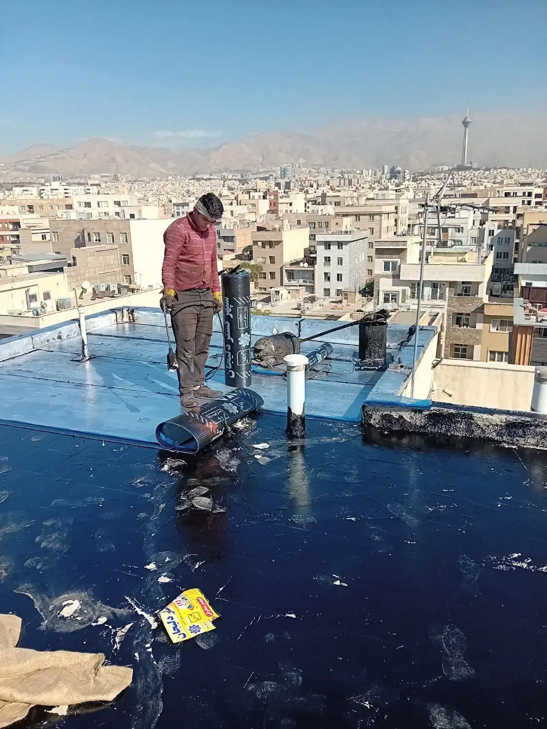 ایزوگام قیرگونی واسفالت|خدمات پیشه و مهارت|اهر, |دیوار