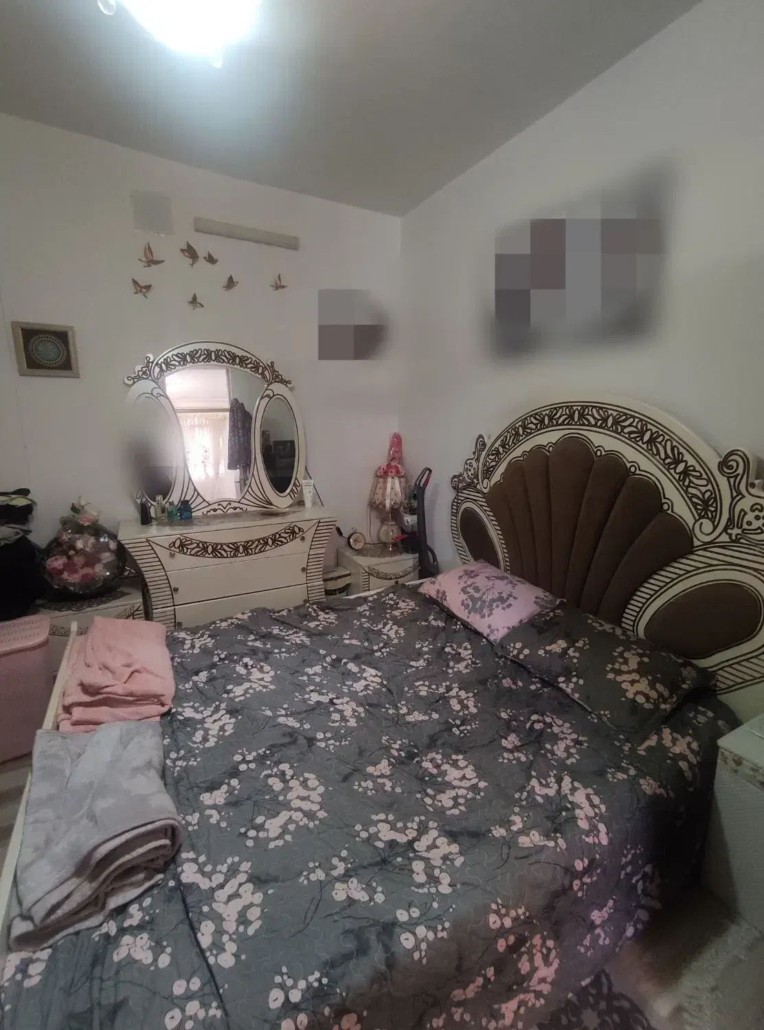 سرویس خواب دونفره با تشک|تخت و سرویس خواب|قرچک, مهدیه|دیوار