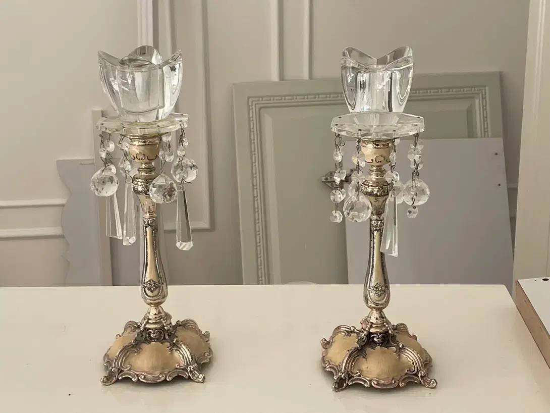 یک جفت شمعدان|لوستر و چراغ آویز|قم, کلهری|دیوار