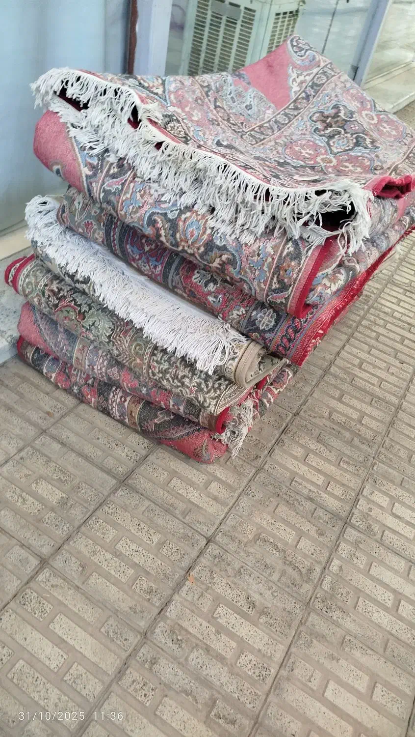 جفت 12متری قرمز رنگ خوش 500شانه|فرش|نظرآباد, رسالت|دیوار