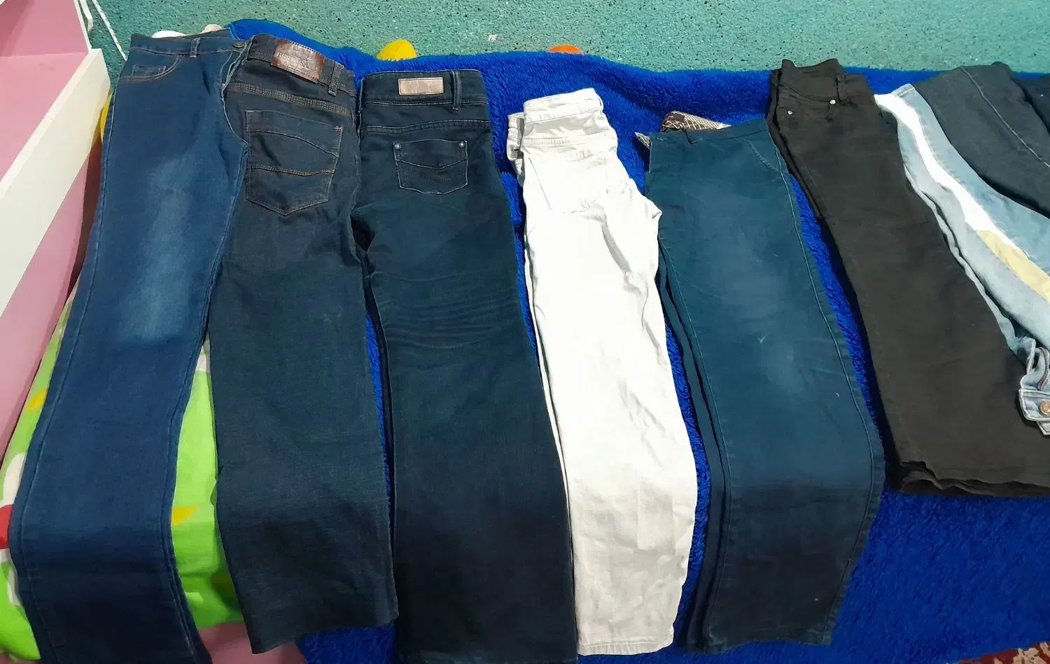 تعداد زیادی شلوار نو ودرحد نو وچندتا مانتو وکت|لباس|اهواز, سپیدار|دیوار