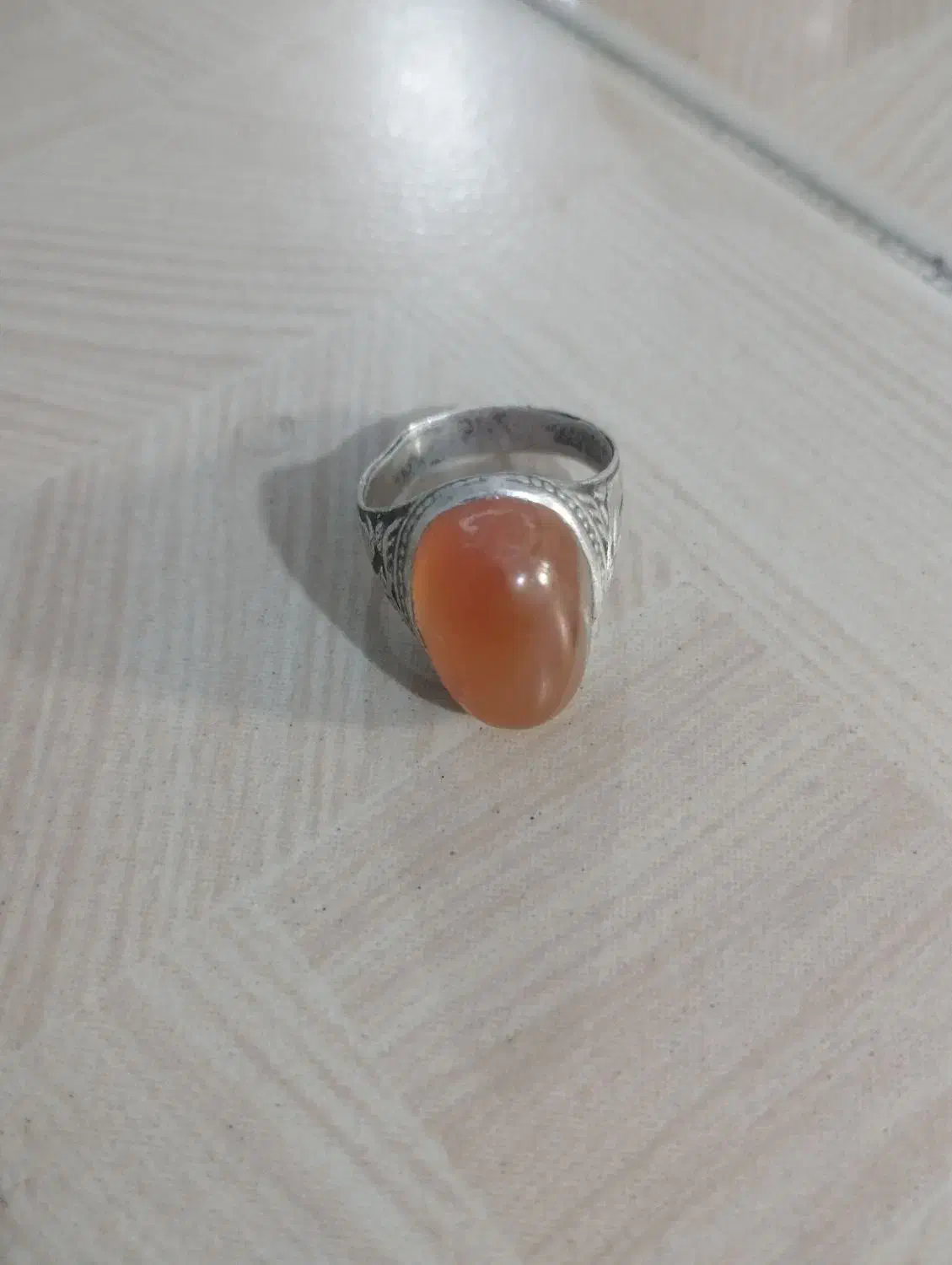 انگشتر نقره عقیق یمنی و عقیق سرخ و شجر|جواهرات|ایلام, |دیوار