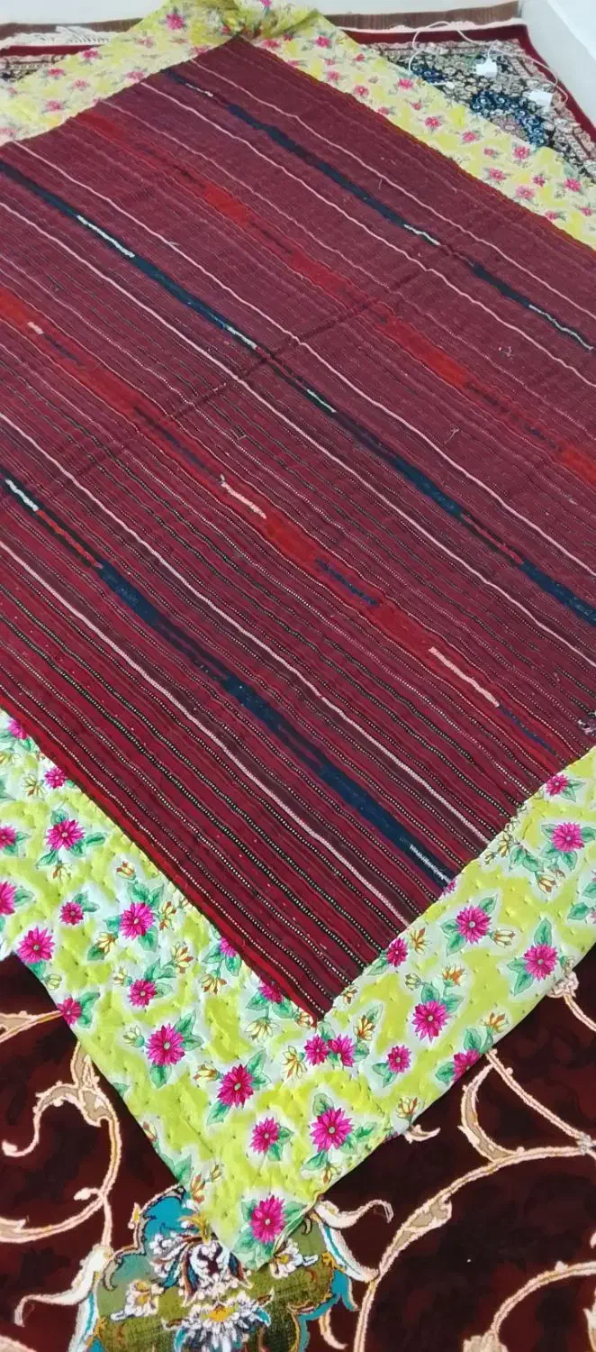 لحاف جاجیم دست بافت خواصیت درمانی|رختخواب، بالش، پتو|الیگودرز, |دیوار