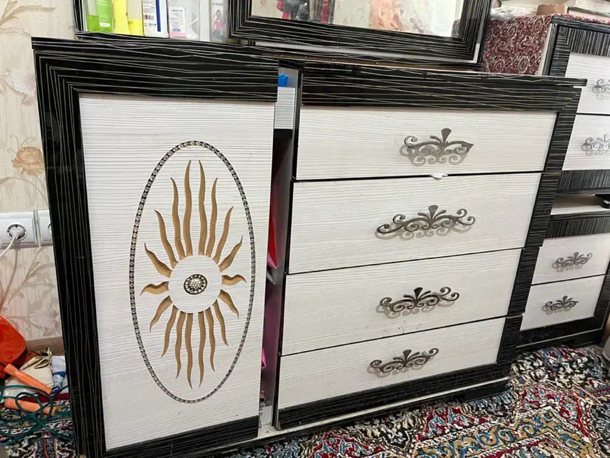 دروار اینه دار سه تیکه|تخت و سرویس خواب|کرمان, |دیوار