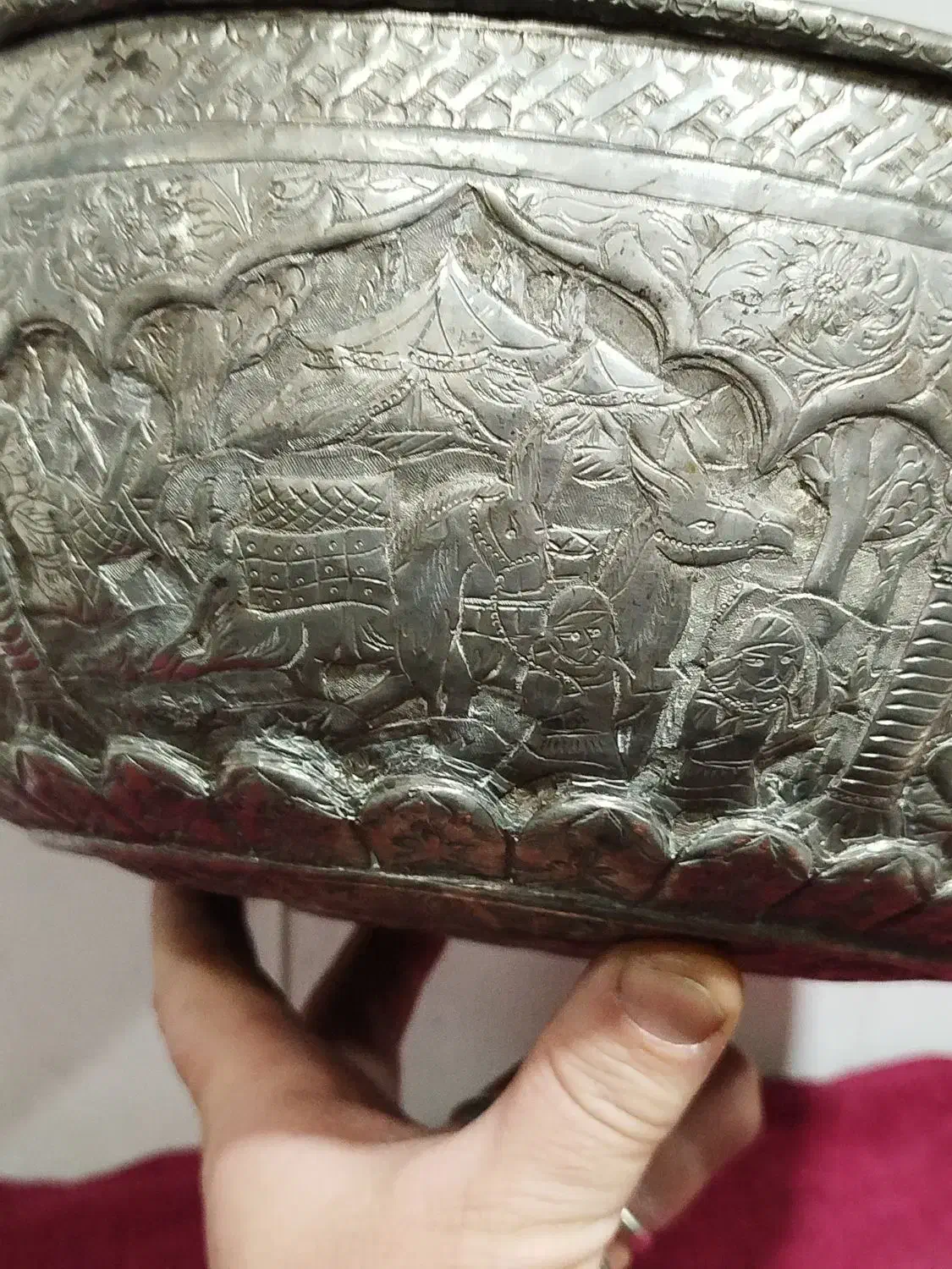 کاسه‌مسی‌قلم|کلکسیون اشیاء عتیقه|قم, عمار یاسر|دیوار