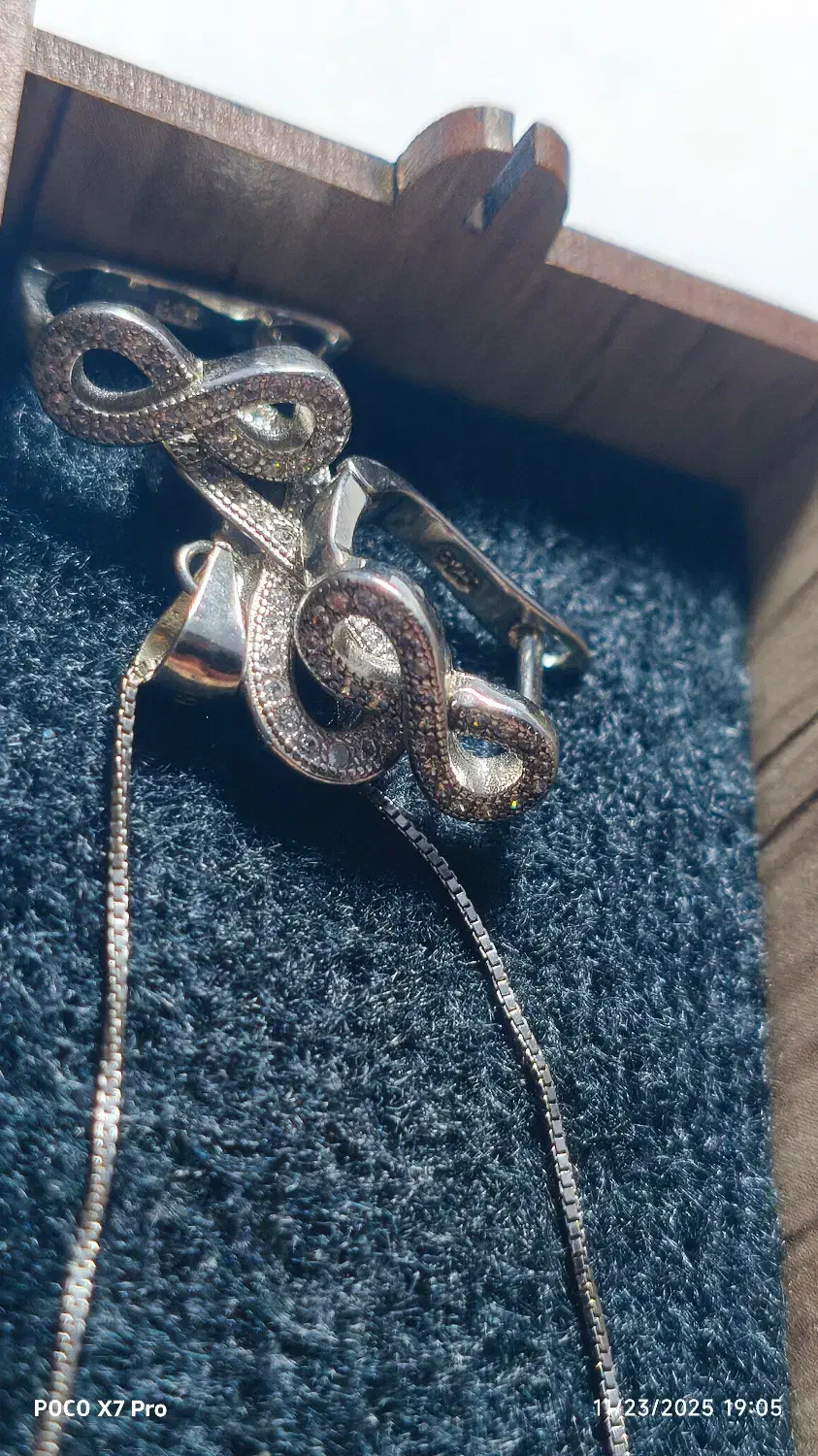 نیم ست نقره اصل|جواهرات|اردبیل, |دیوار