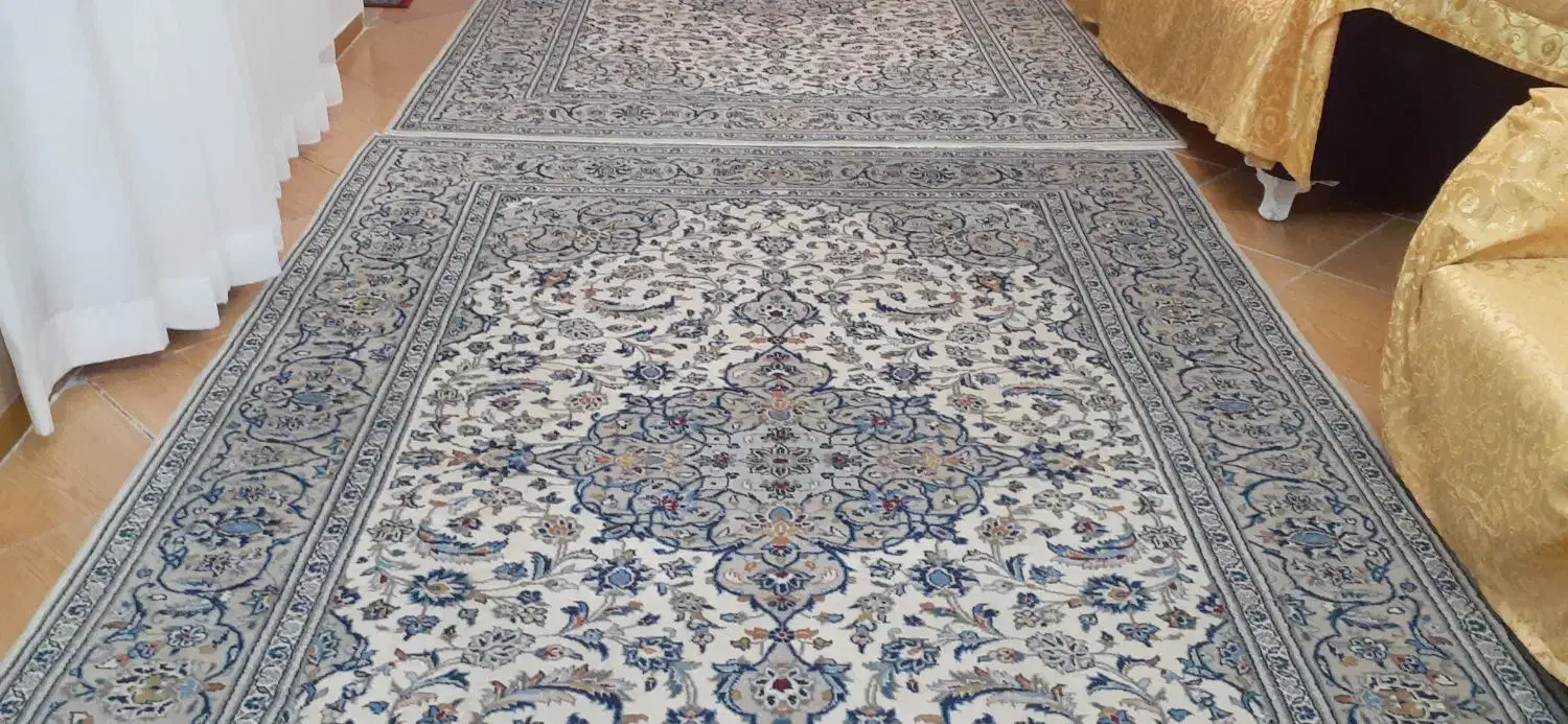 ۲ عدد فرش دست بافت کاشان ۶متری کاملانو|فرش|کرمانشاه, |دیوار