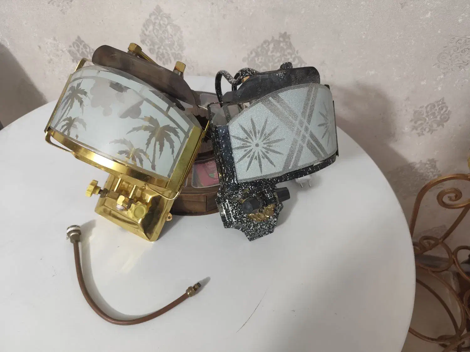 دو عدد روشنایی گازی|لوستر و چراغ آویز|تبریز, |دیوار