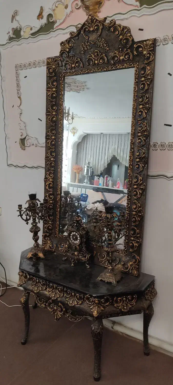 آینه شمعدان|آینه|خوی, |دیوار