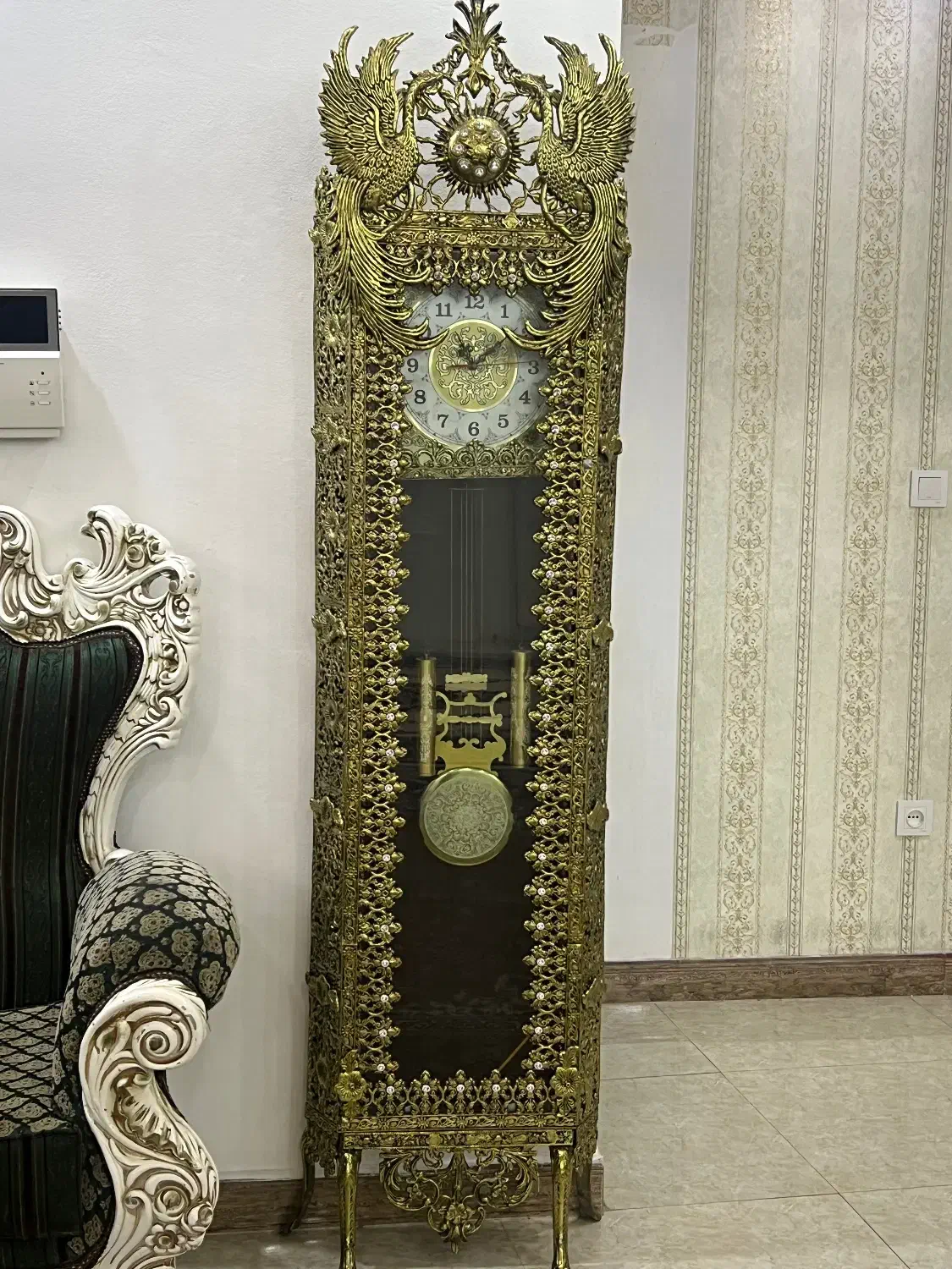 بوفه و ساعت برنز|بوفه، ویترین، کنسول|چمستان, |دیوار