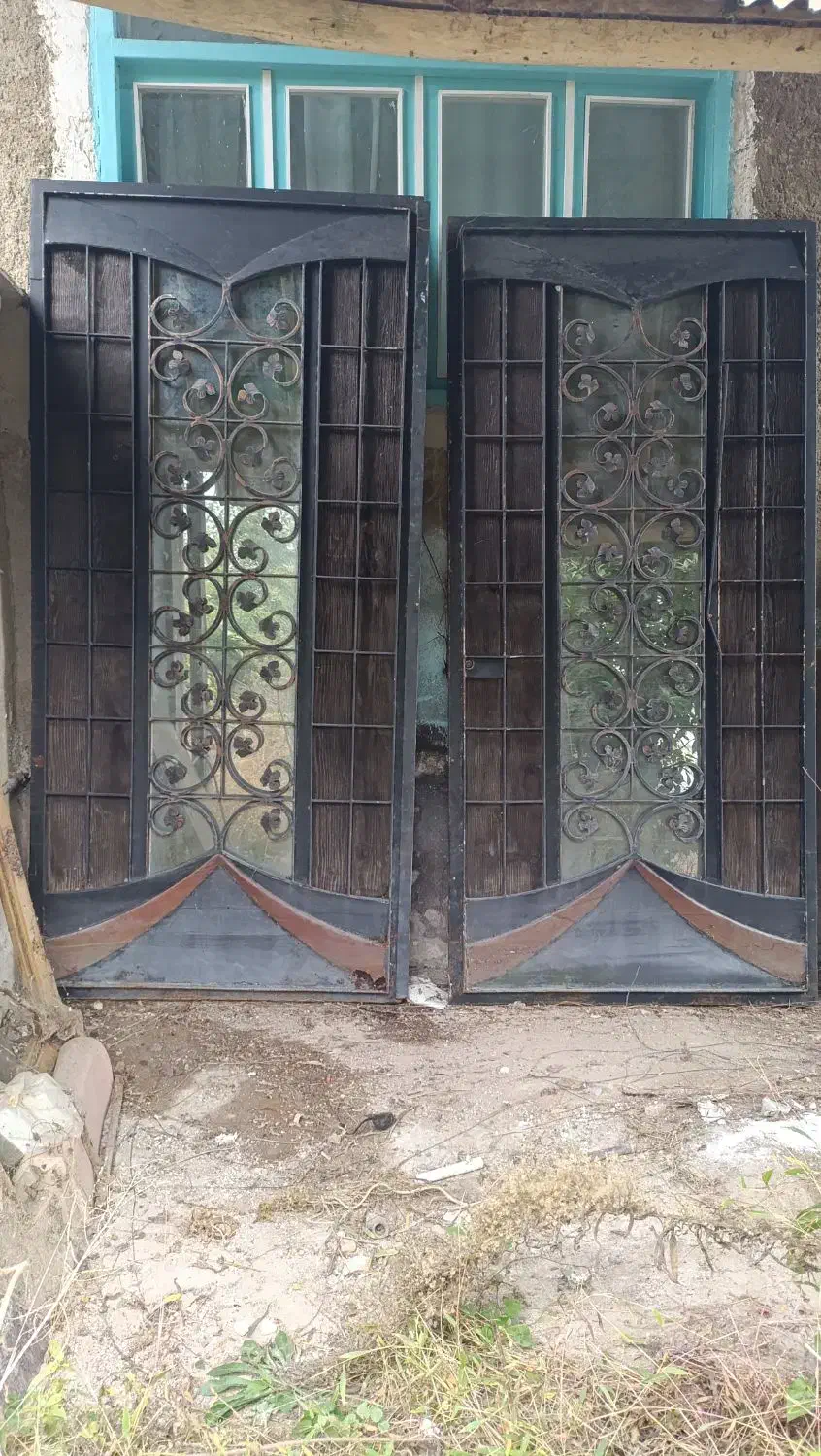 ۴جفت درب حیاط باغ ویلا منزل|مصالح و تجهیزات ساختمان|فومن, |دیوار