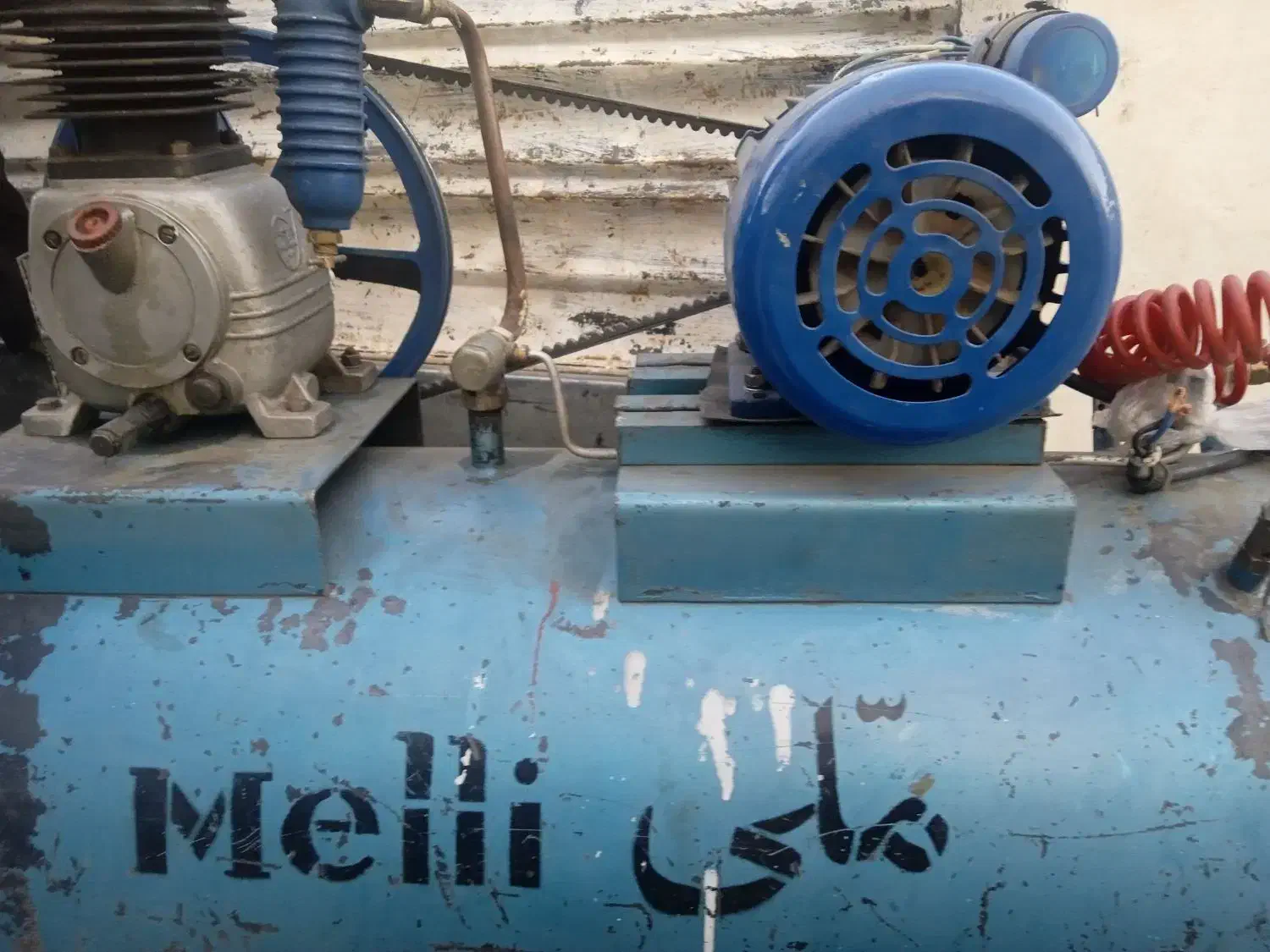 پمپ باد 150با دینام دو اسب مخزن ضخیم|ماشینآلات صنعتی|ملایر, |دیوار