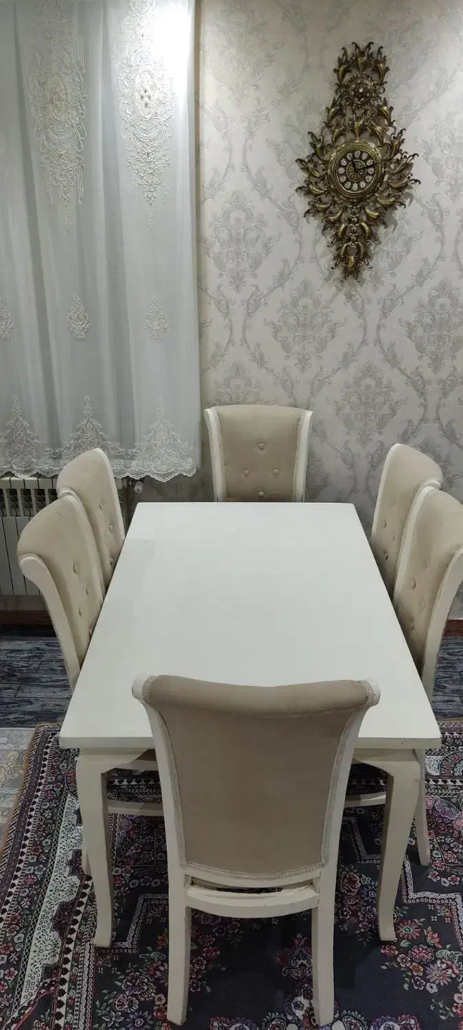 میز غذا خوری چوبی سالم|میز و صندلی غذاخوری|اردبیل, |دیوار