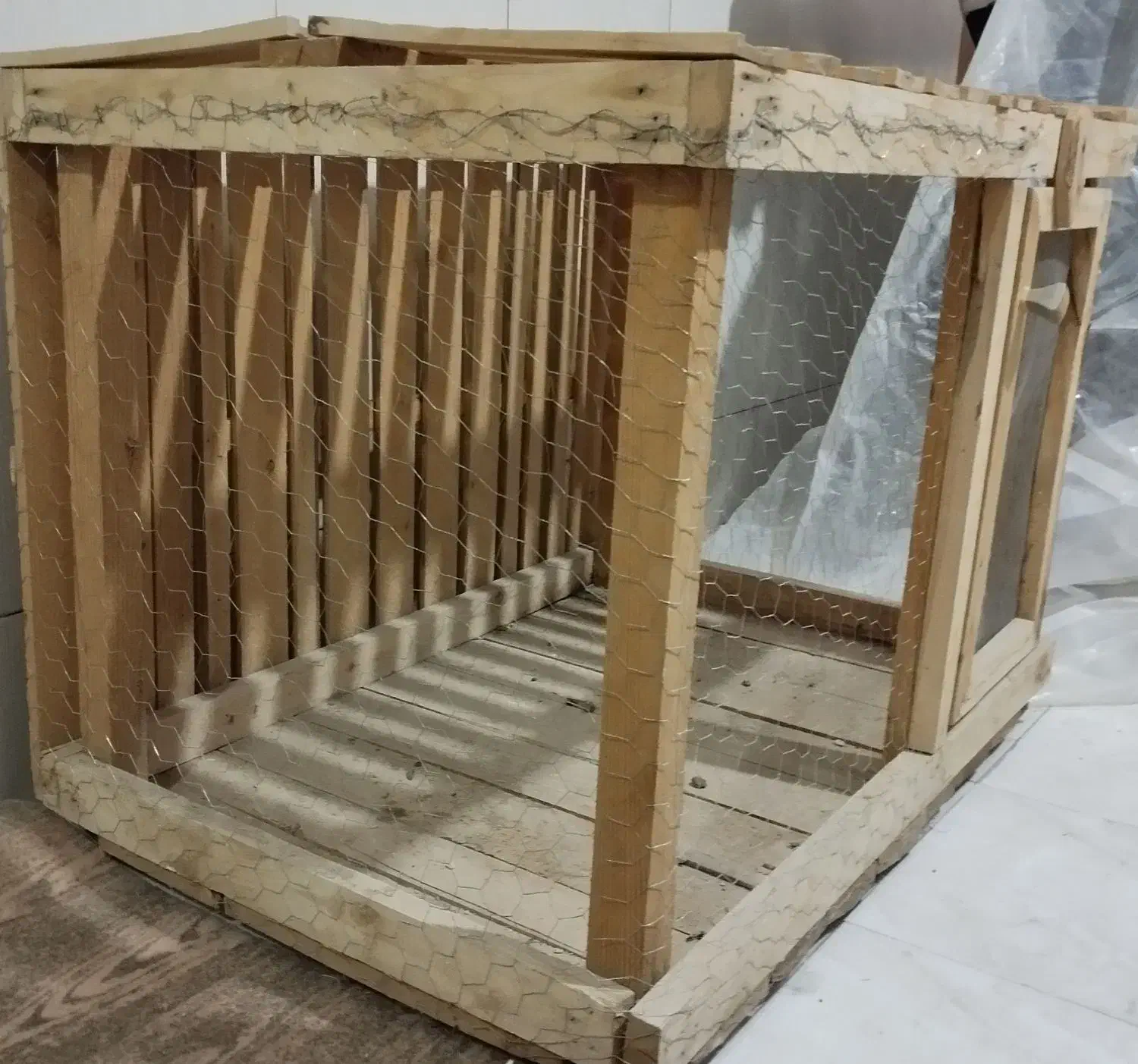 قفس چوبی جا گلدانی فرفوژه|دوچرخه، اسکیت، اسکوتر|بروجن, |دیوار