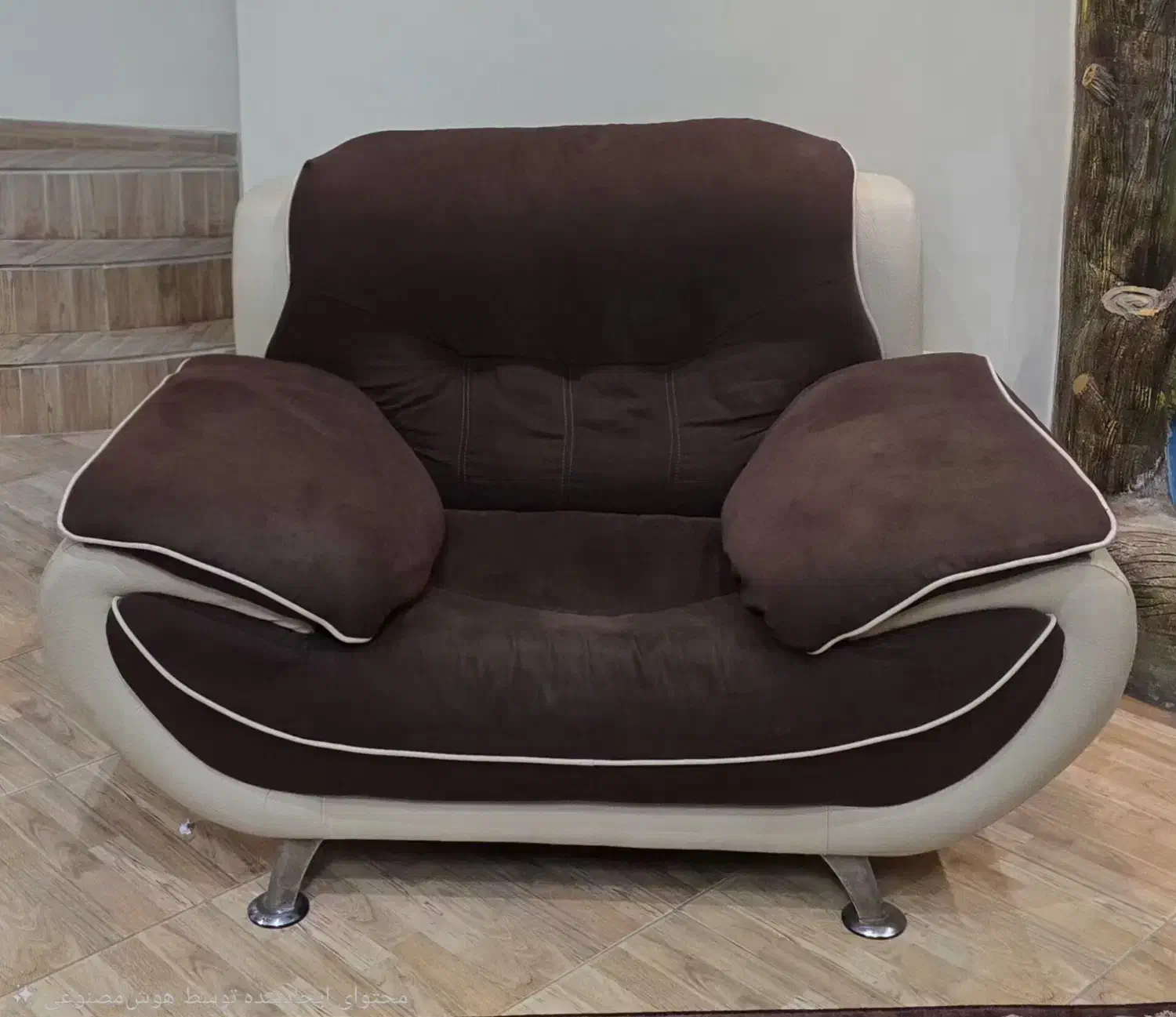 دو عدد مبل راحتی یک نفره|مبلمان خانگی و میز عسلی|رشت, لاکانی|دیوار