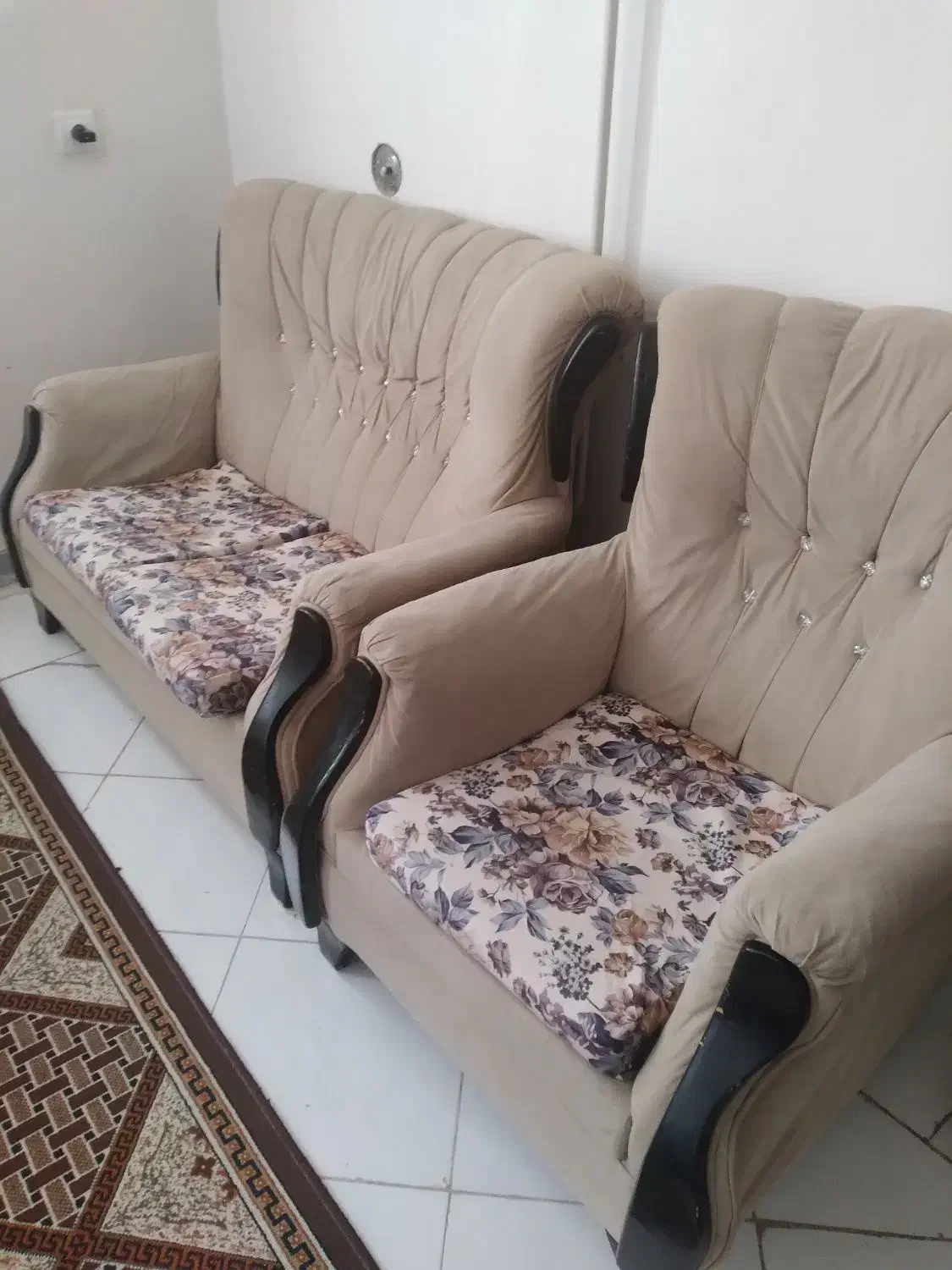 فروش یکدست مبل ۷نفره|مبلمان خانگی و میز عسلی|مسجد سلیمان, |دیوار