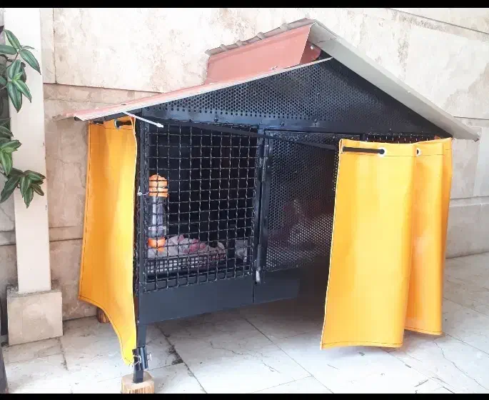 قفس فولادی با درب وپرده برزنت|لوازم جانبی حیوانات|قائم‌شهر, |دیوار