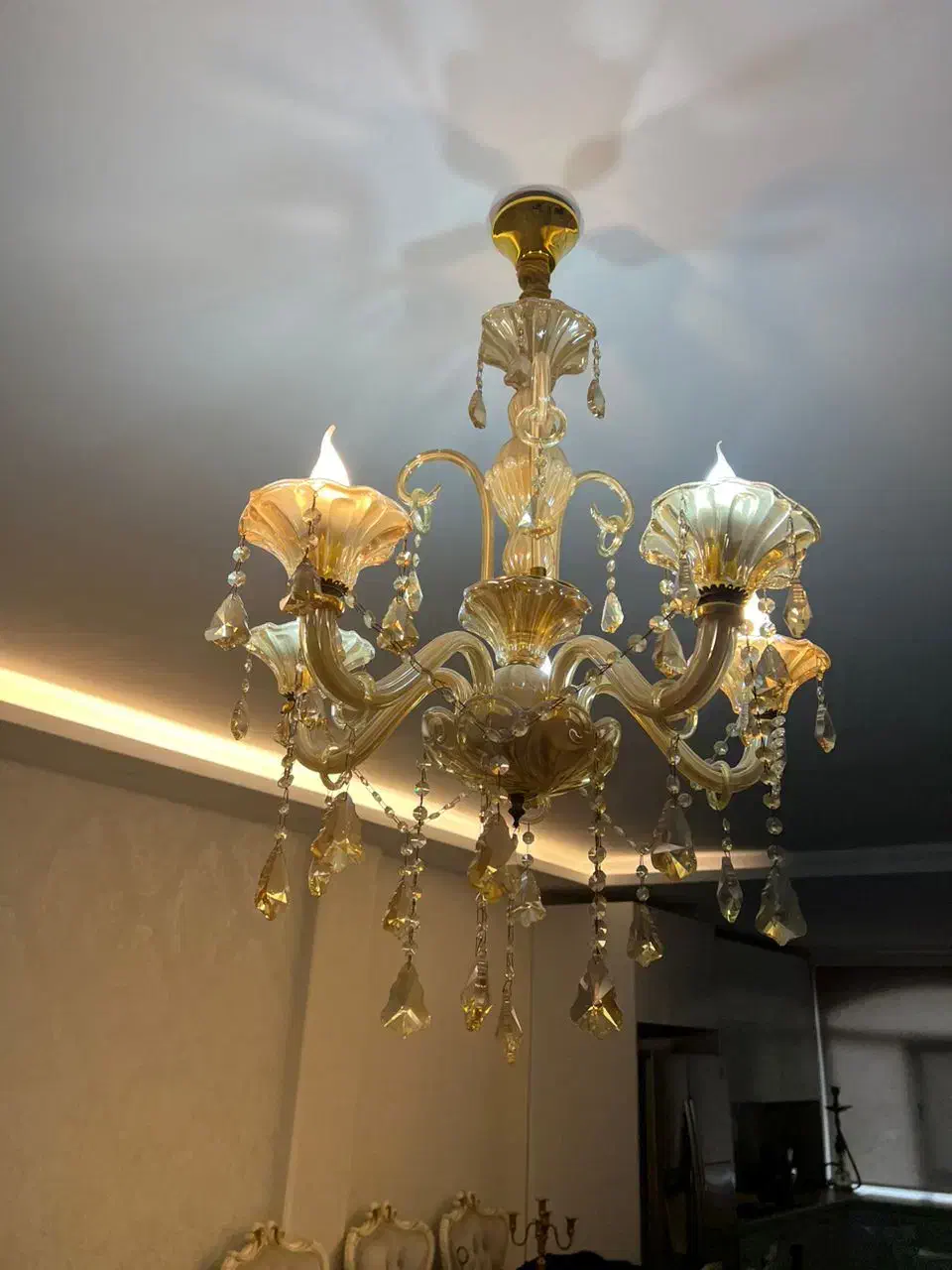 لوستر ۵ شاخه ترک|لوستر و چراغ آویز|تهران, علم و صنعت|دیوار