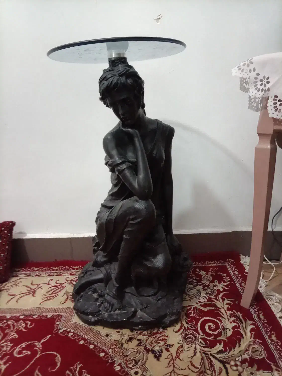 مجسمه زن گچی|مجسمه، تندیس، ماکت|ورامین, ورامین|دیوار