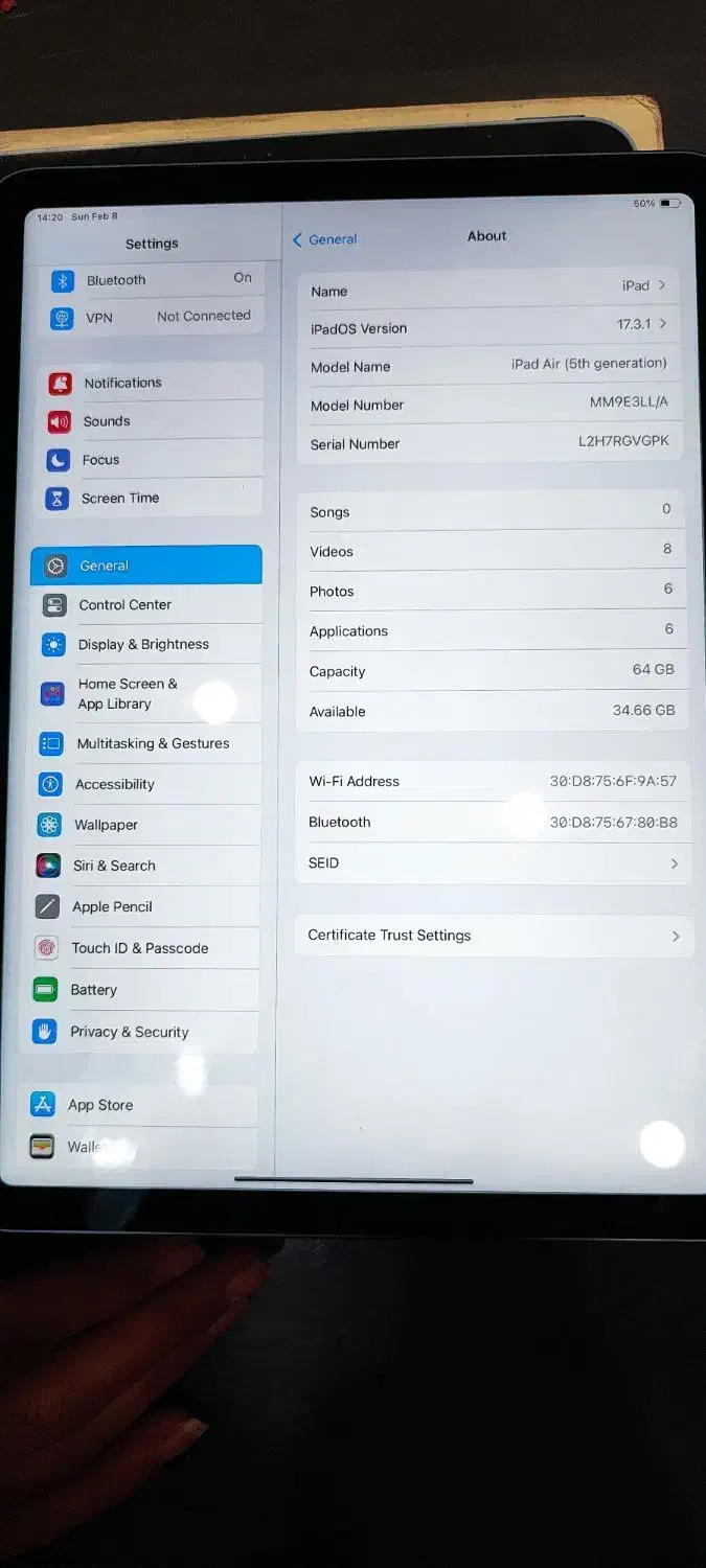 ipad air 5th 64 GB|تبلت|تهران, سوهانک|دیوار