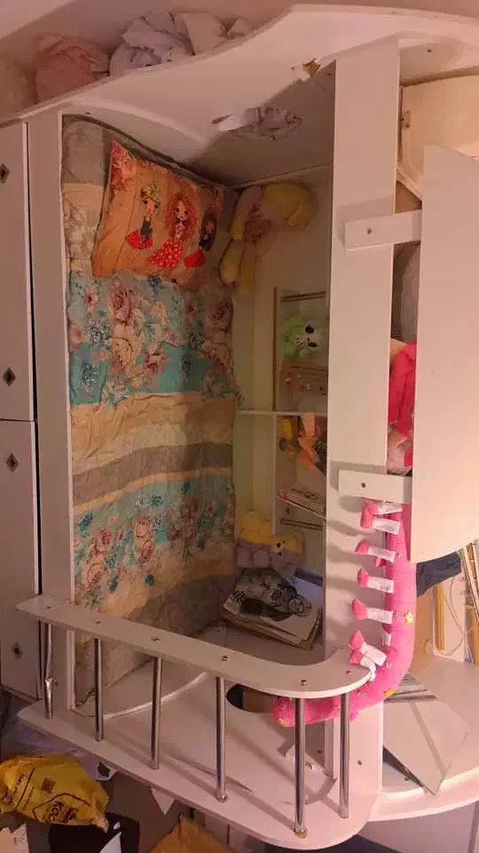 تختخواب دوطبقه فروش فوری|تخت و سرویس خواب|گلبهار, شهر جدید گلبهار|دیوار