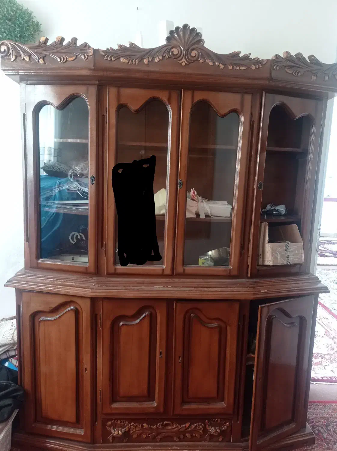 کمد دوتیکه سالم باچوب گردو|بوفه، ویترین، کنسول|تویسرکان, |دیوار