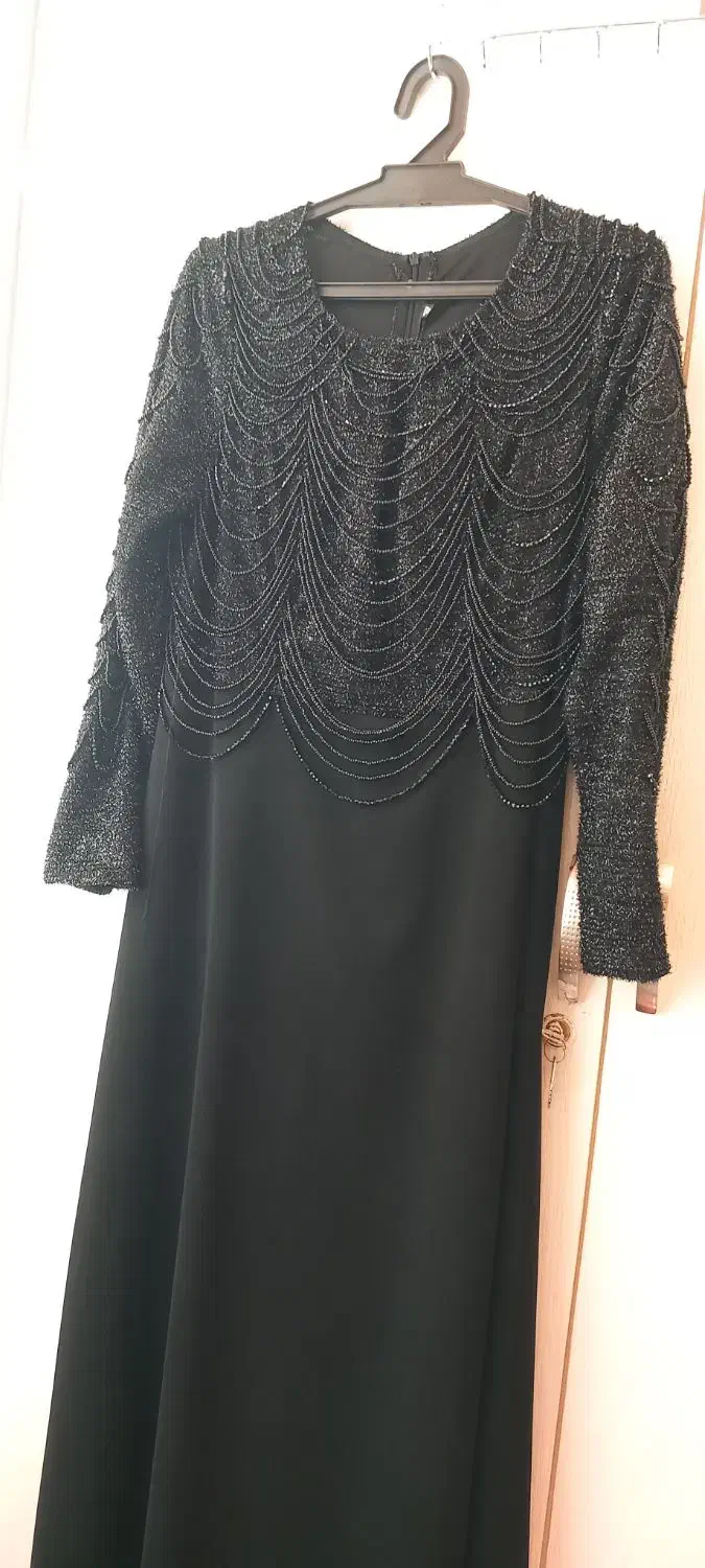 پیراهن بلند سنگ دوزی شده جنس پارچه کارودیان|لباس|تهران, وصفنارد|دیوار