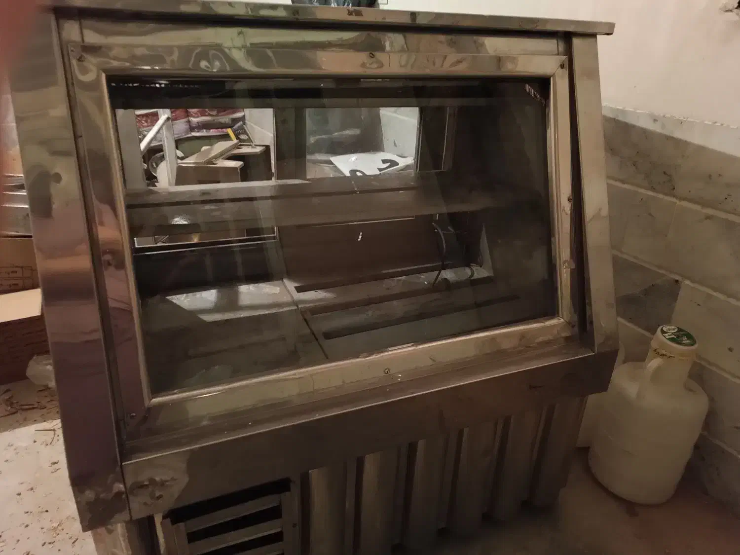 یخچال ویترینی استیل پایین فریزربالایخچال|یخچال و فریزر|سربیشه, |دیوار