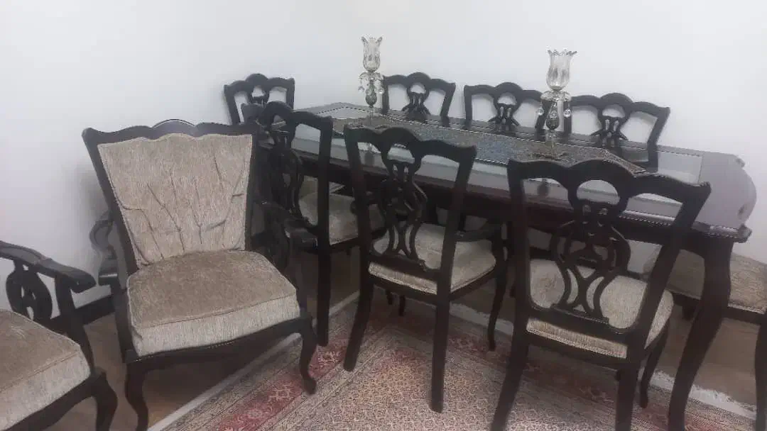 مبل۸نفره همراه با سرویس غذا خوری|مبلمان خانگی و میز عسلی|پرند, فاز ۵|دیوار