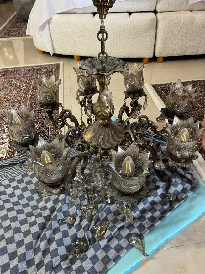 فروش لوستر برنجی|لوستر و چراغ آویز|بابل, |دیوار