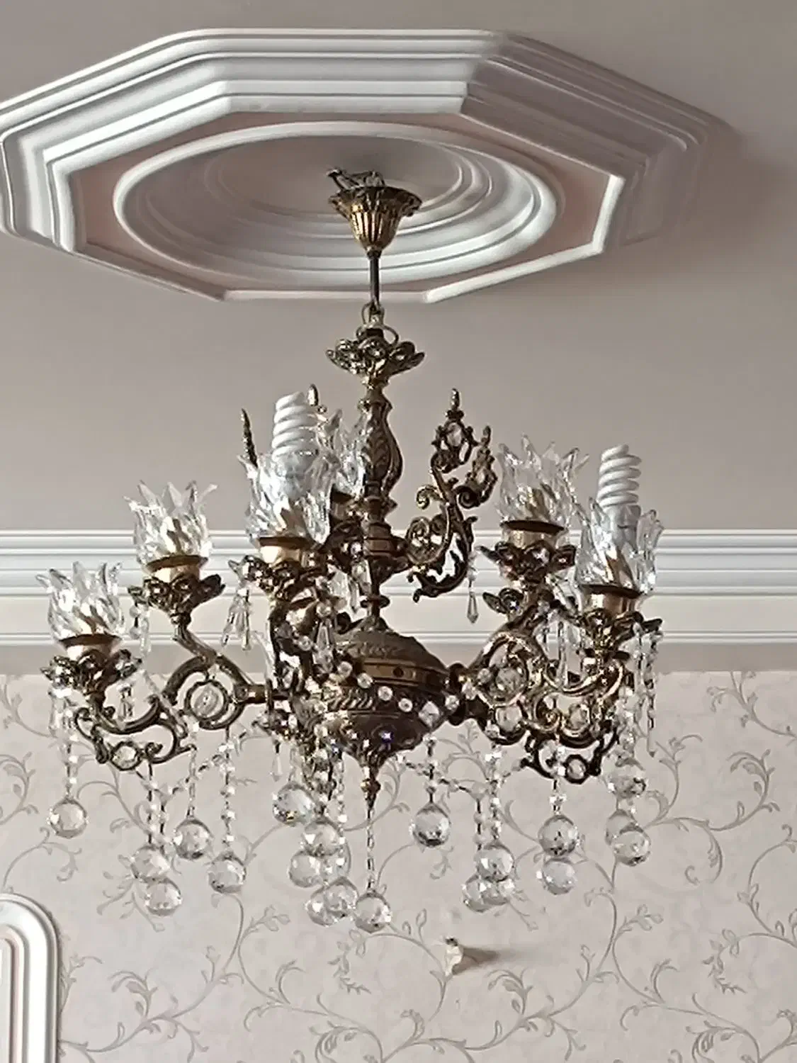 لوستر برنز|لوستر و چراغ آویز|تبریز, |دیوار