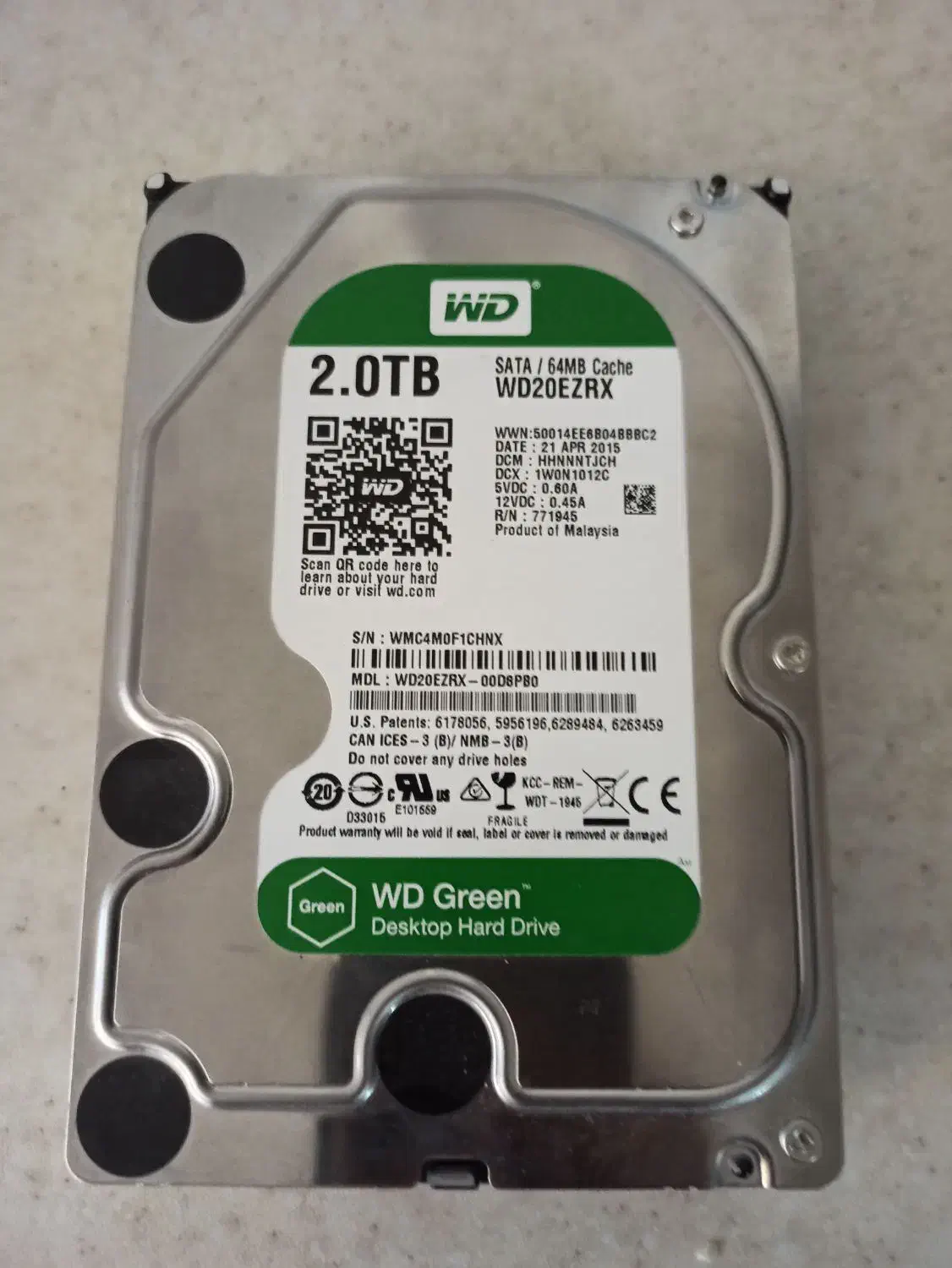 هارد 2ترا  وسترن دیجیتال  با تست سلامت صد در صد|قطعات و لوازم جانبی رایانه|زنجان, |دیوار