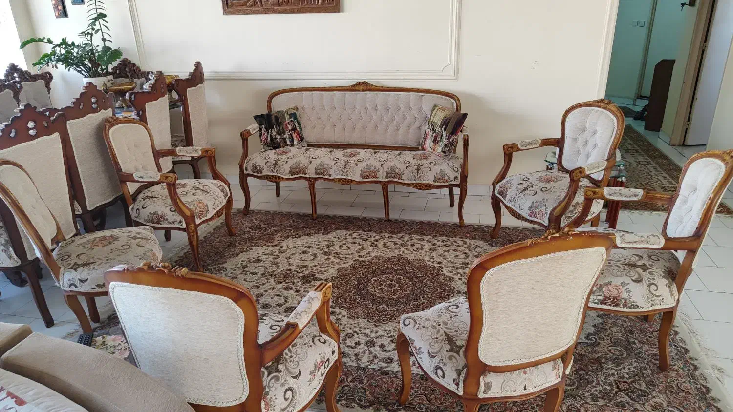 مبلمان استیل ۹نفره مدل فرانسوی ظریف|مبلمان خانگی و میز عسلی|تهران, اکباتان|دیوار