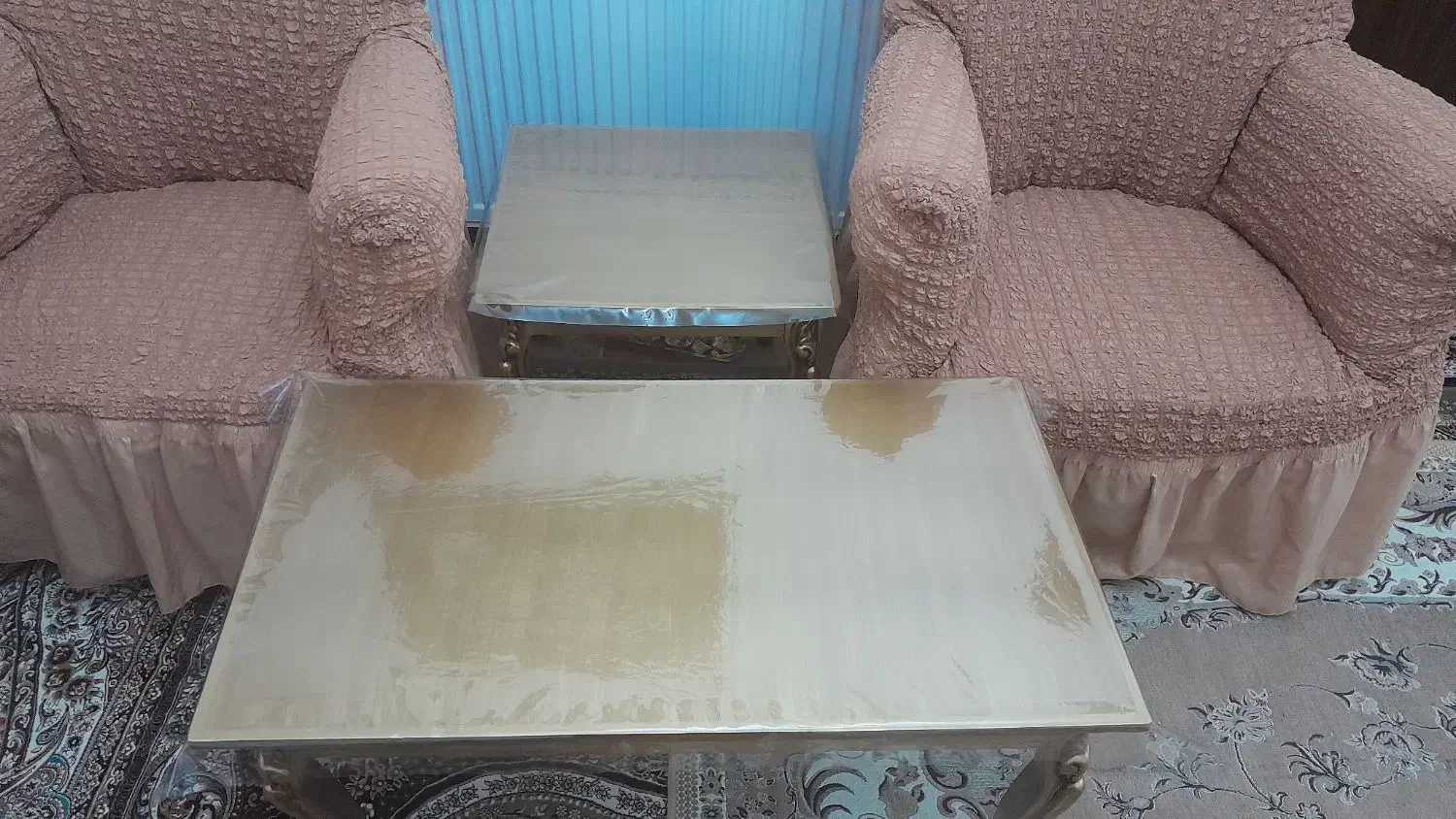 مبل استیل یا سلطنتی و میز غذا خوری|مبلمان خانگی و میز عسلی|چهاردانگه (تهران), |دیوار