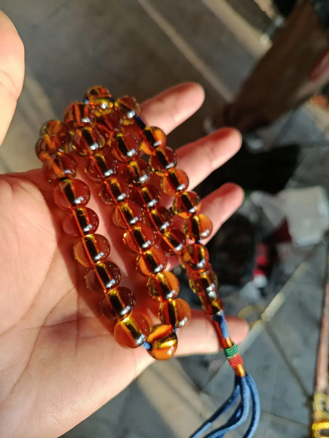 تسبیح سندلوس شمش اورجینال کار دست بودار|کلکسیون اشیاء عتیقه|کرمانشاه, |دیوار