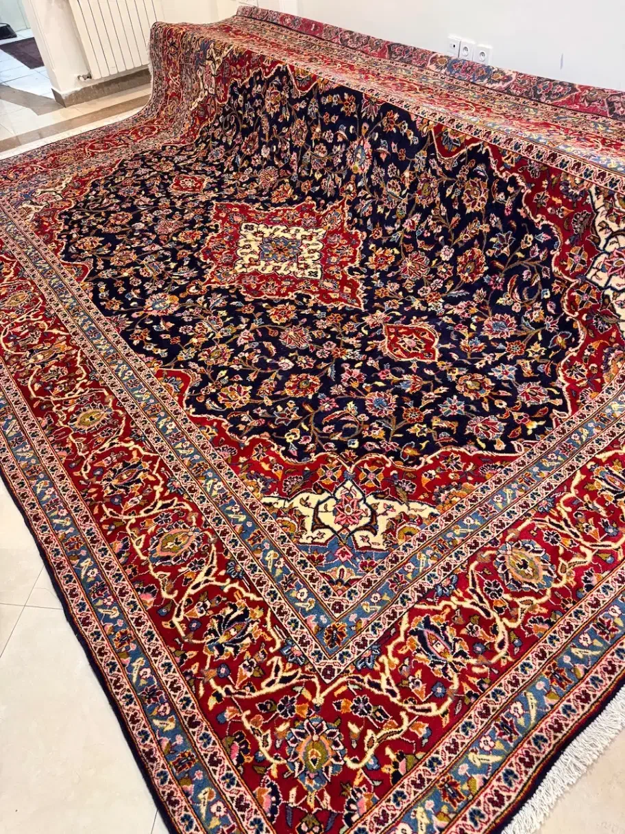 ۱۲ متری دستباف کاشان پشم اعلا ریزبافت آنتیک|فرش|تهران, جهاد|دیوار