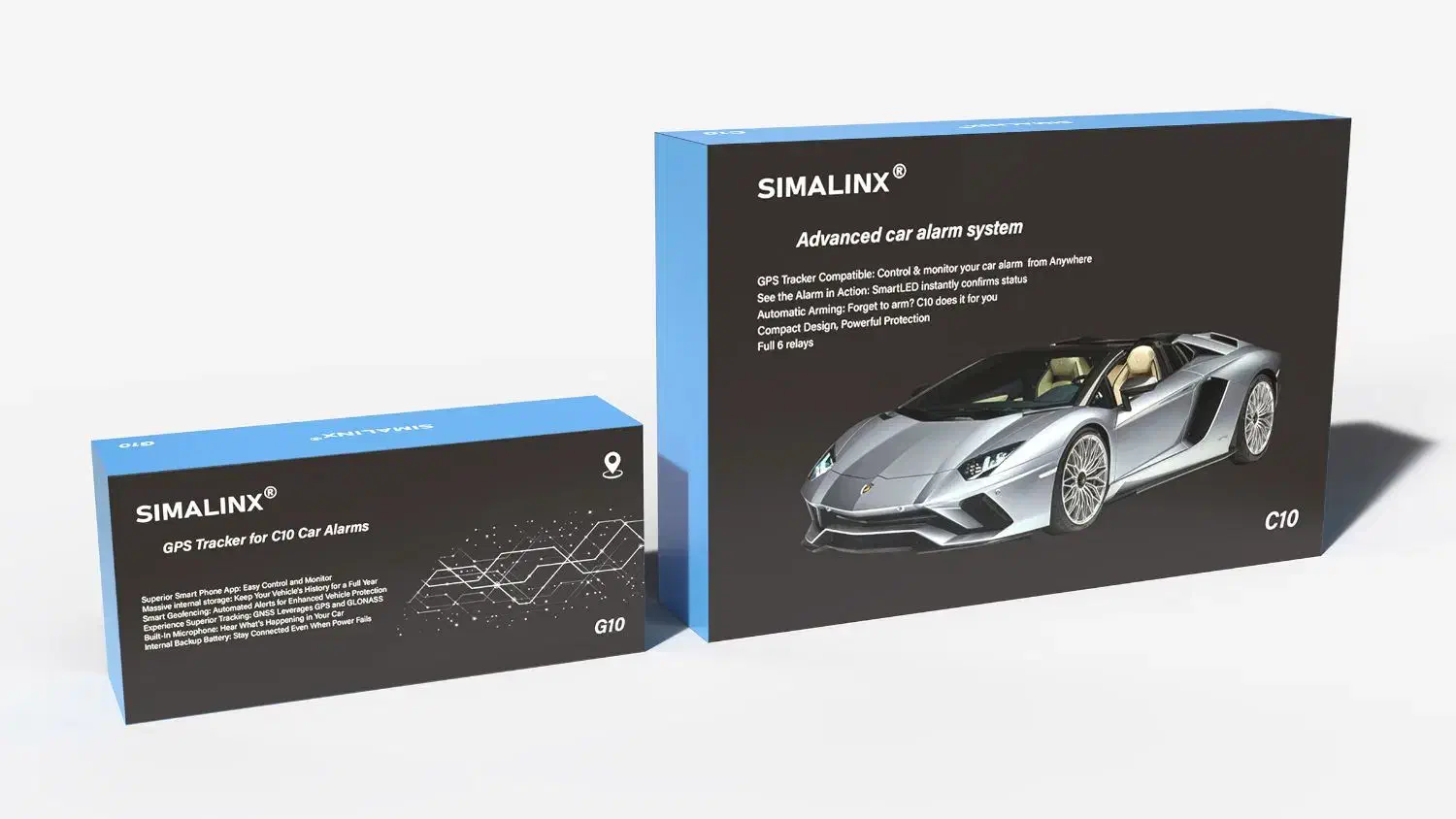 پک کامل SIMALINX (دزدگیر C10 + ردیاب G10)|قطعات یدکی و لوازم جانبی|رباط‌کریم, رباط‌کریم|دیوار