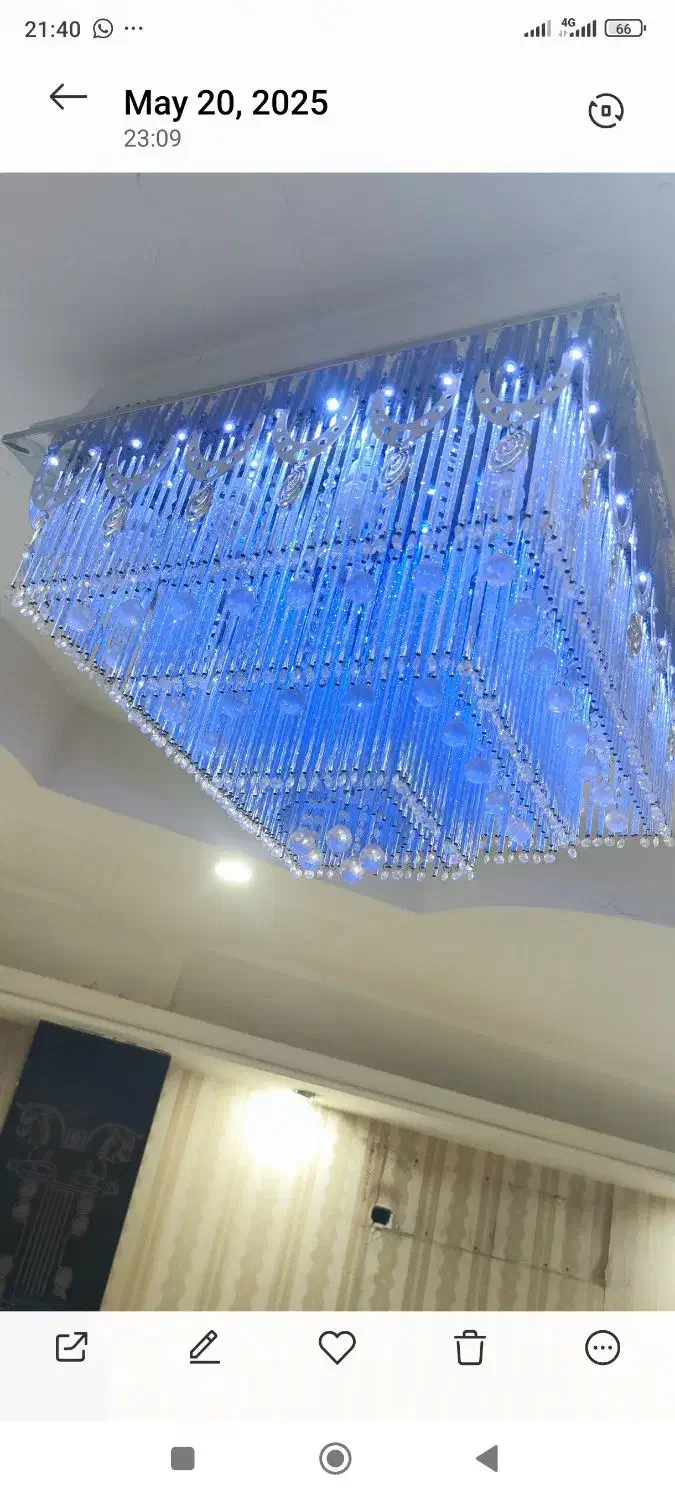 لوستر کریستالی|لوستر و چراغ آویز|اهواز, کمپلو شمالی|دیوار