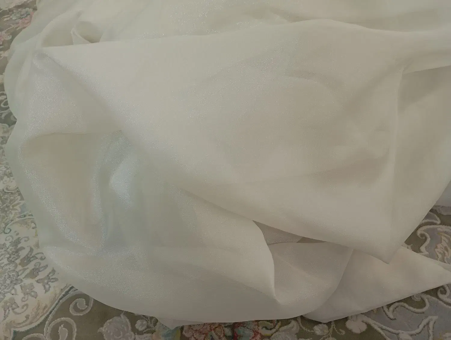 پرده حریر برا پنجره ۲متری|پرده، رانر، رومیزی|قم, انسجام|دیوار