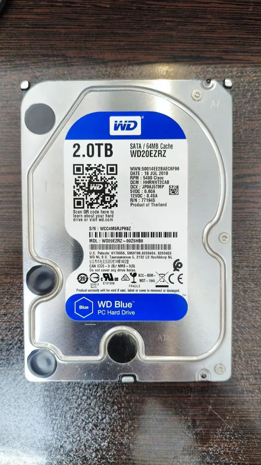 هارد دو ترابایت وسترن آبی|قطعات و لوازم جانبی رایانه|مشهد, جانباز|دیوار