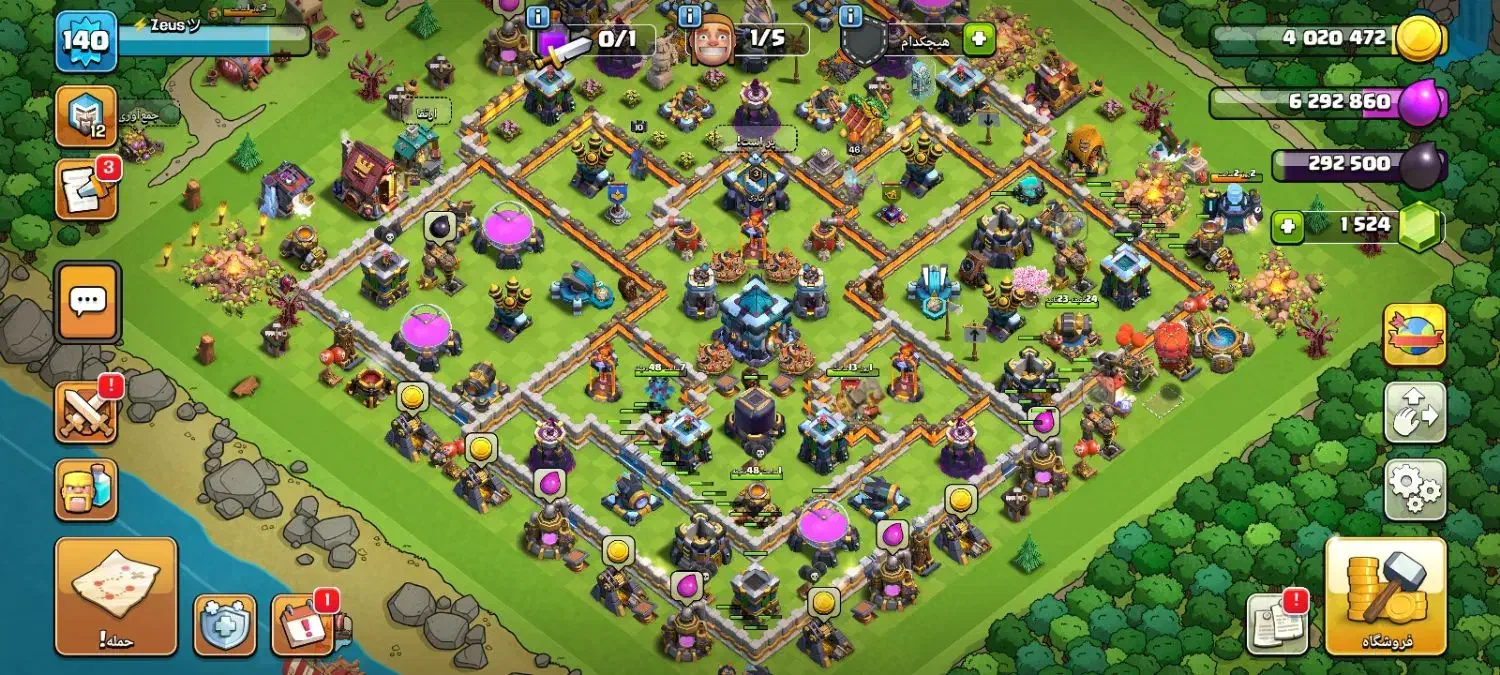 اکانت کلش نیمه مکس تان ۱۳|کنسول، بازی ویدئویی و آنلاین|تهران, طرشت|دیوار