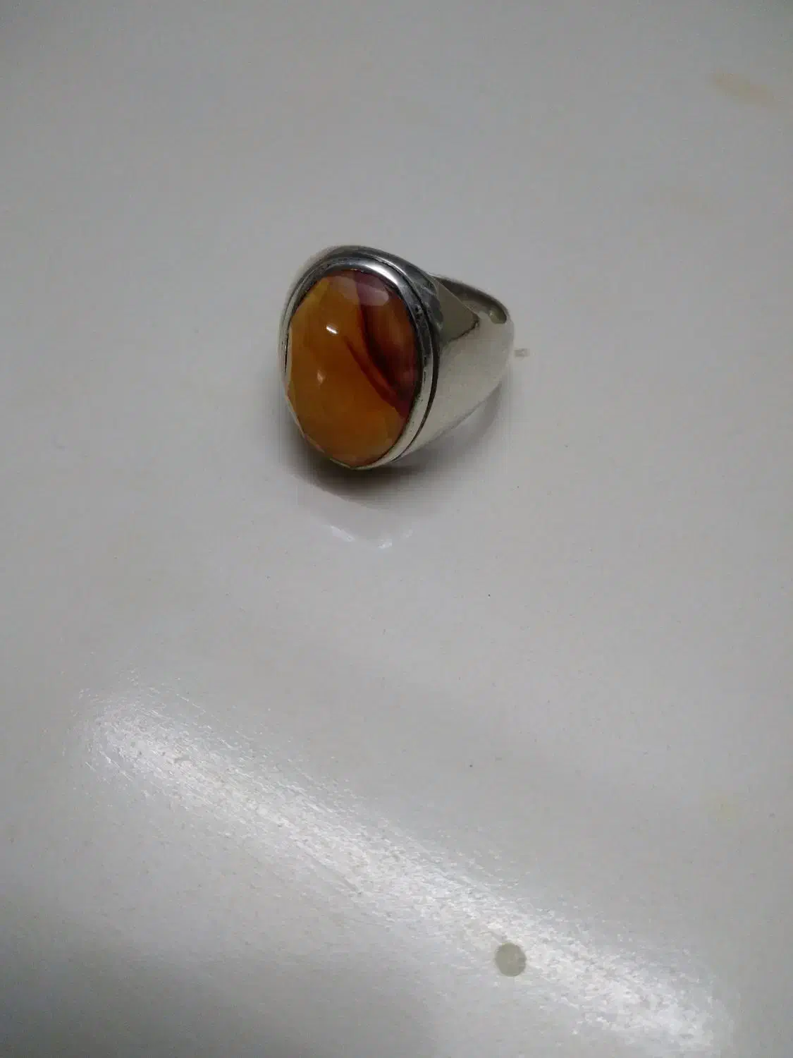 انگشتر عقیق یمنی رگه دار|جواهرات|همدان, |دیوار