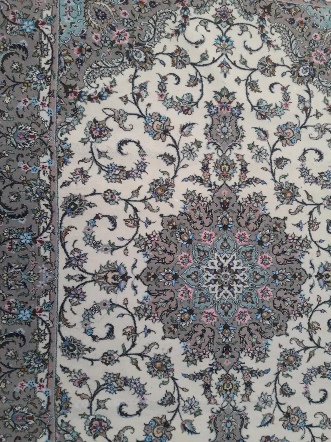 فرش جفت ۶ متر پشم نقشه تقدیسی|فرش|کاشان, درب زنجیر|دیوار