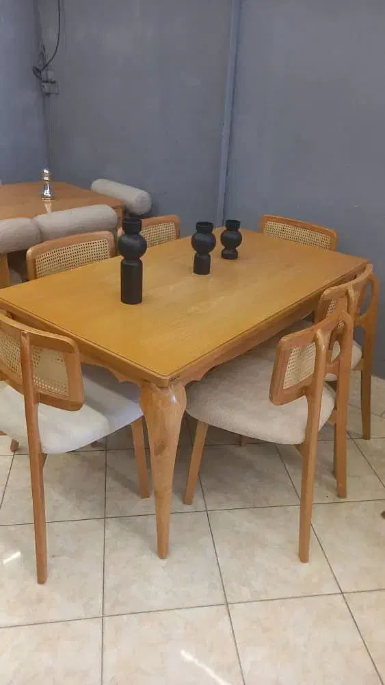 میز وصندلی ناهارخوری پشت حصیری|میز و صندلی غذاخوری|تهران, سید خندان (جلفا)|دیوار