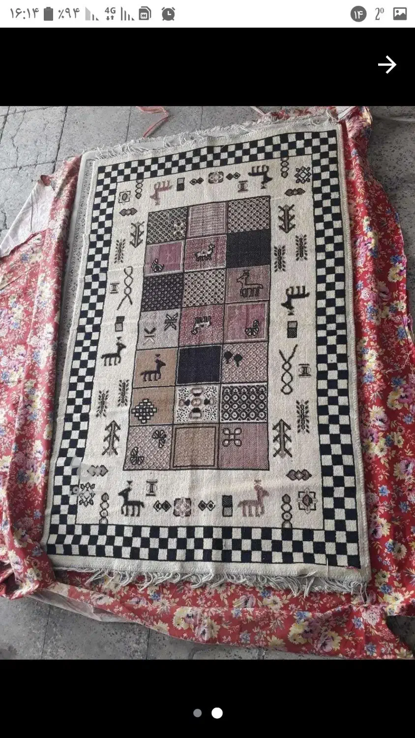 گلیم|گلیم، جاجیم، گبه|هشترود, |دیوار