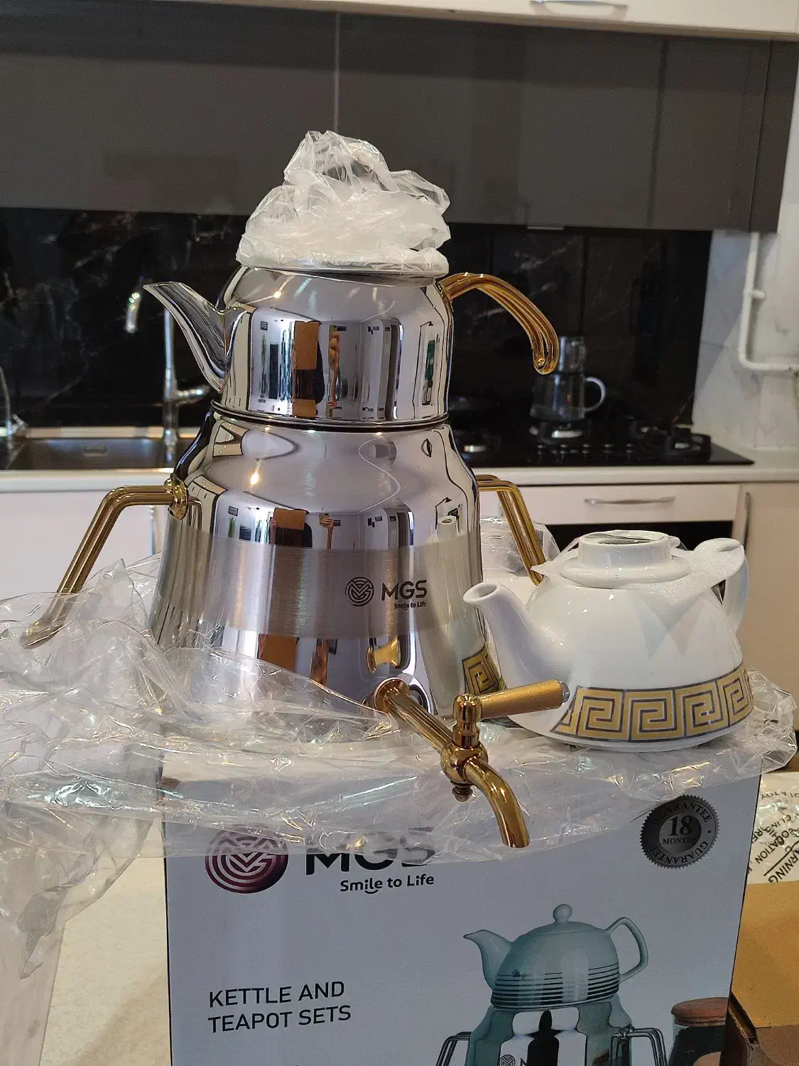 کتری قوری استیل ام جی اس mgs|قوری، کتری، قهوهساز دستی|لاهیجان, امیرشهید|دیوار